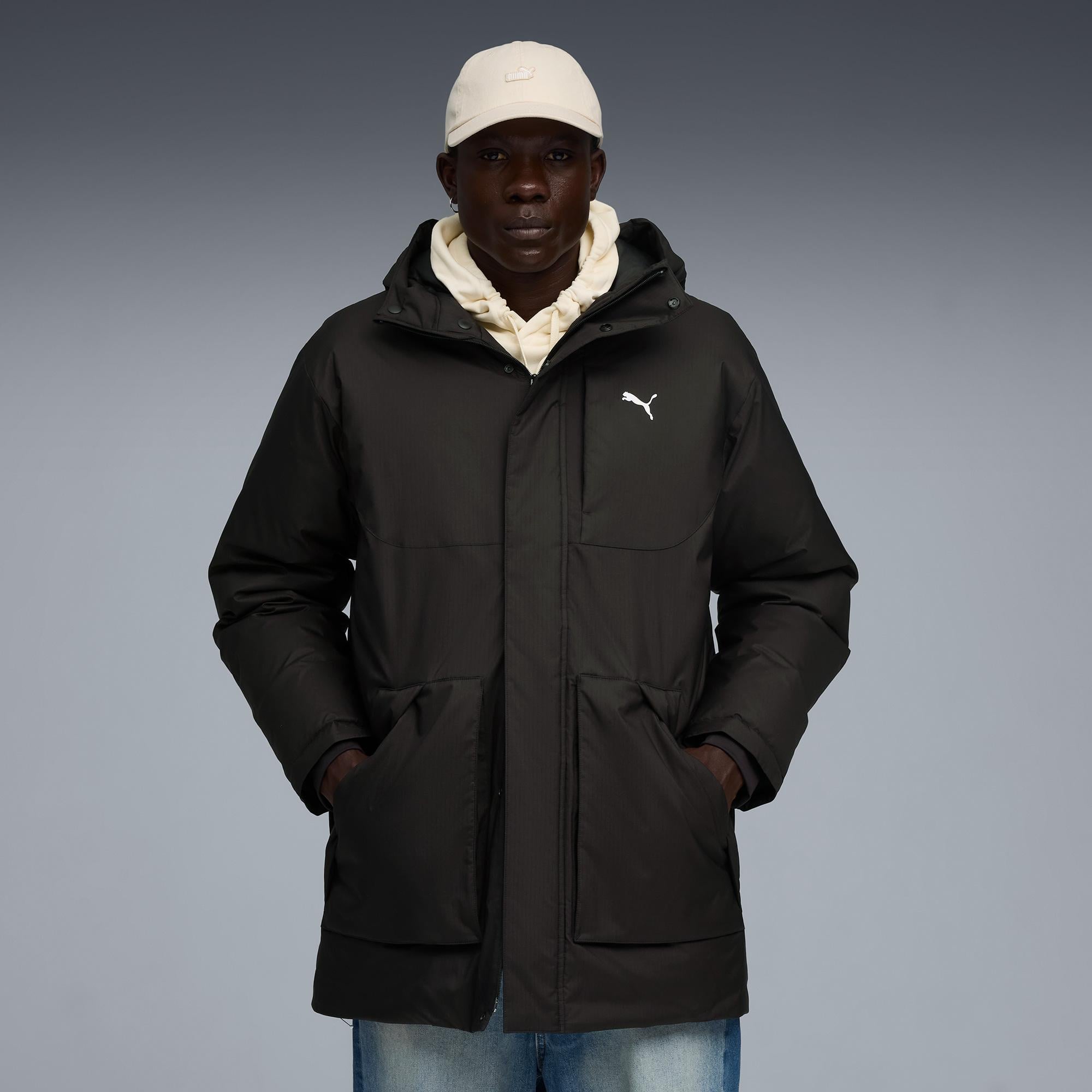 Puma Protective Hooded Down Erkek Siyah Mont