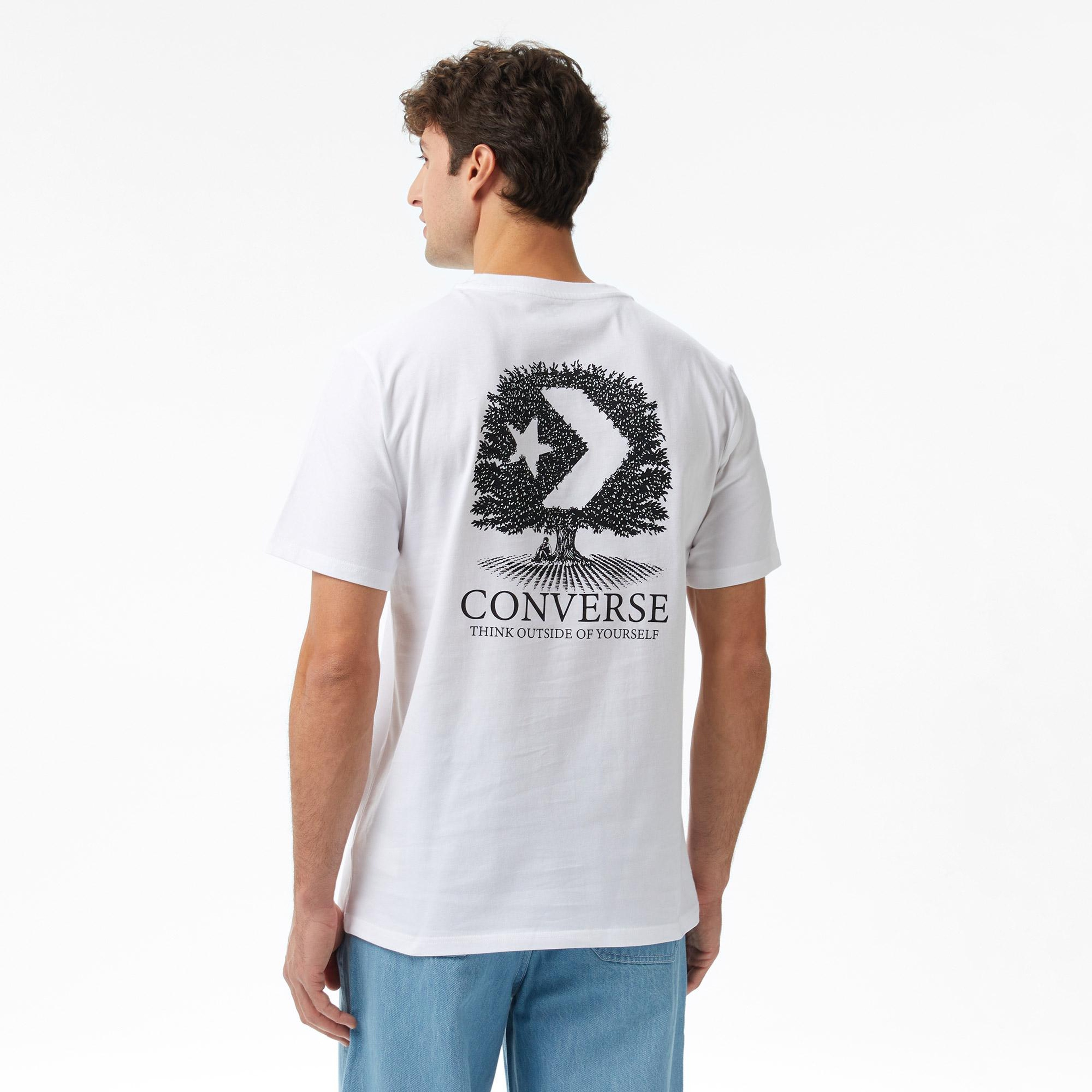 Converse Think Outside Erkek Beyaz T-Shirt