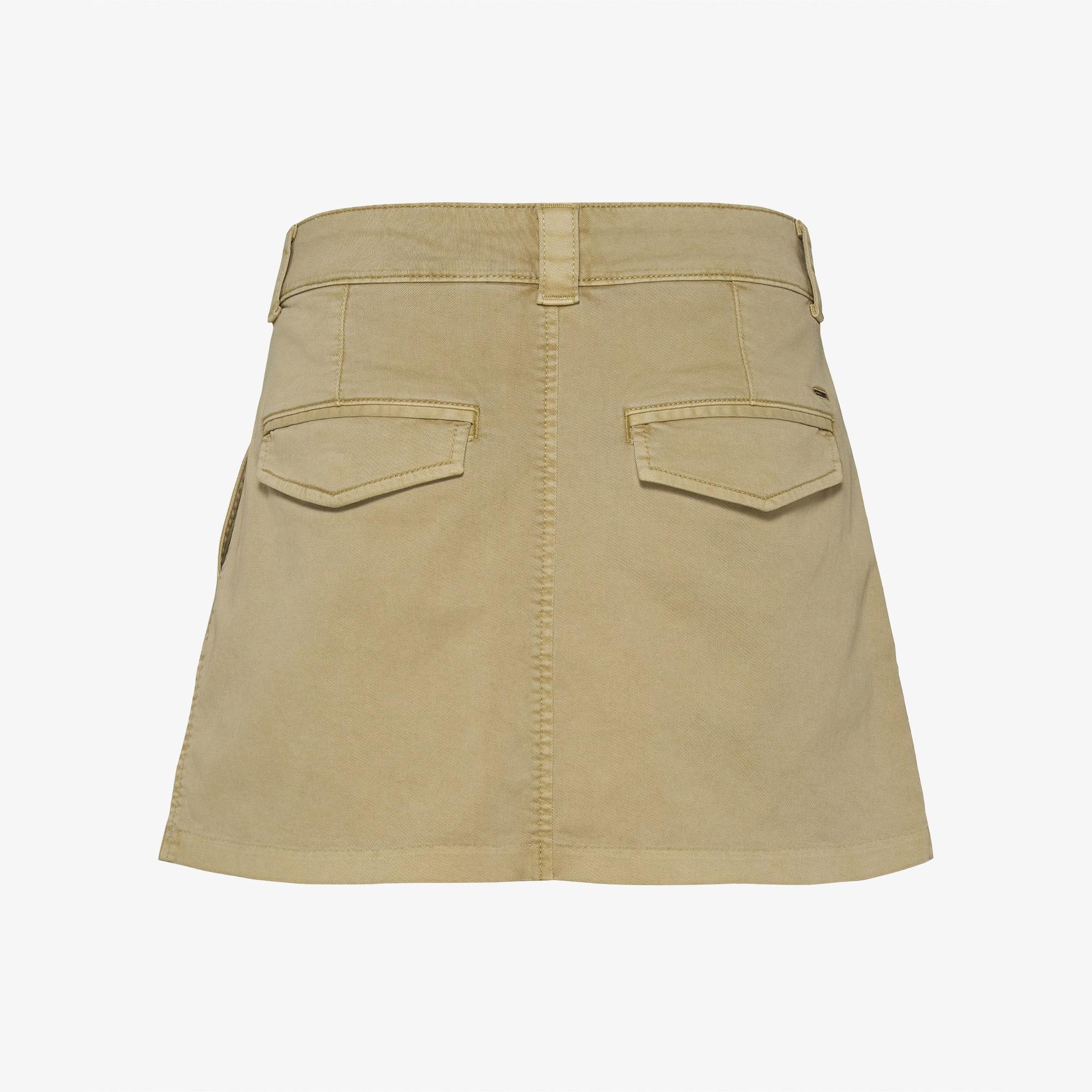 Tommy Jeans Mini Front Pleats Kadın Bej Etek