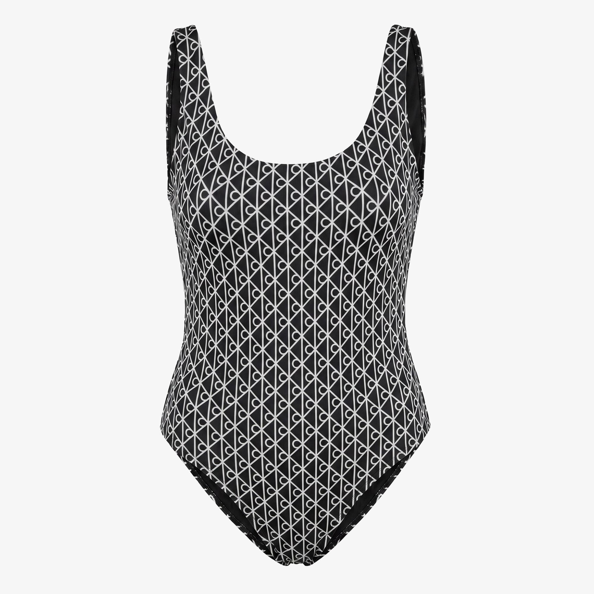Calvin Klein Scoop Back One Piece Kadın Siyah Mayo