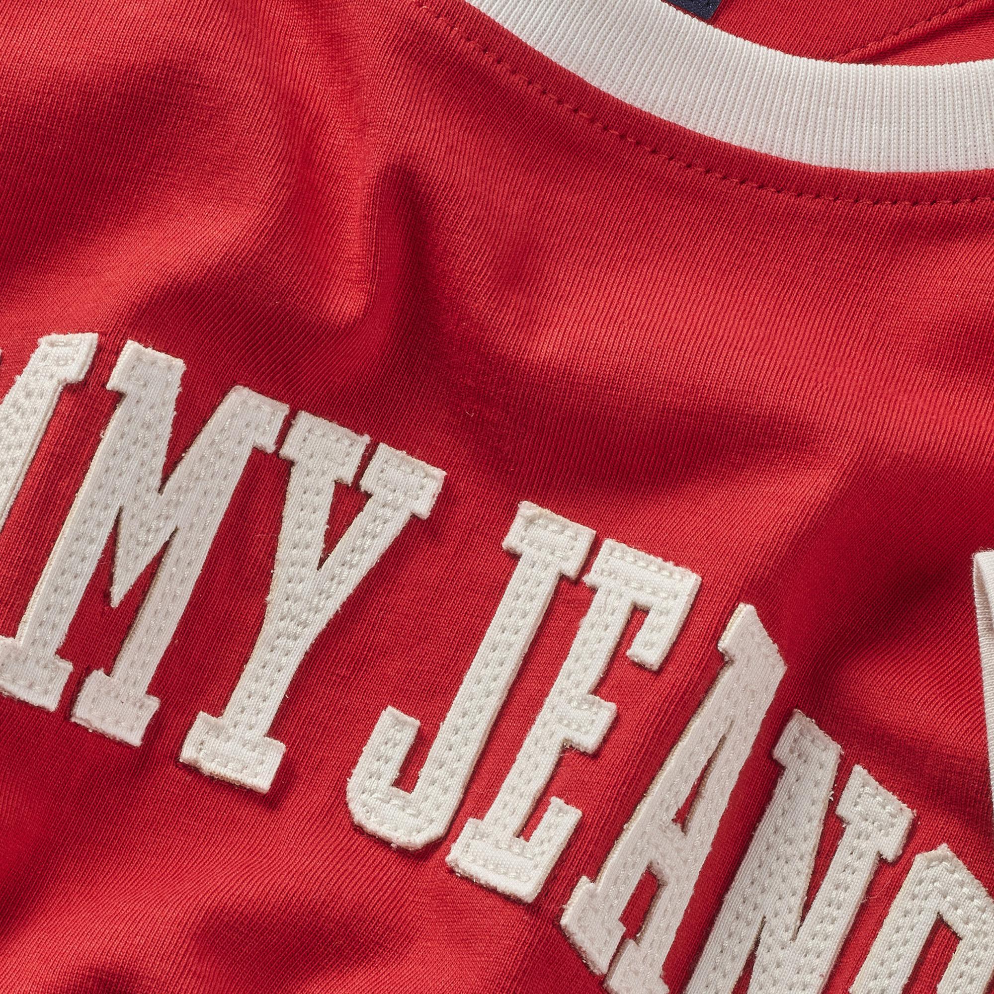 Tommy Jeans Reg Crp Varsity Kadın Kırmızı T-Shirt