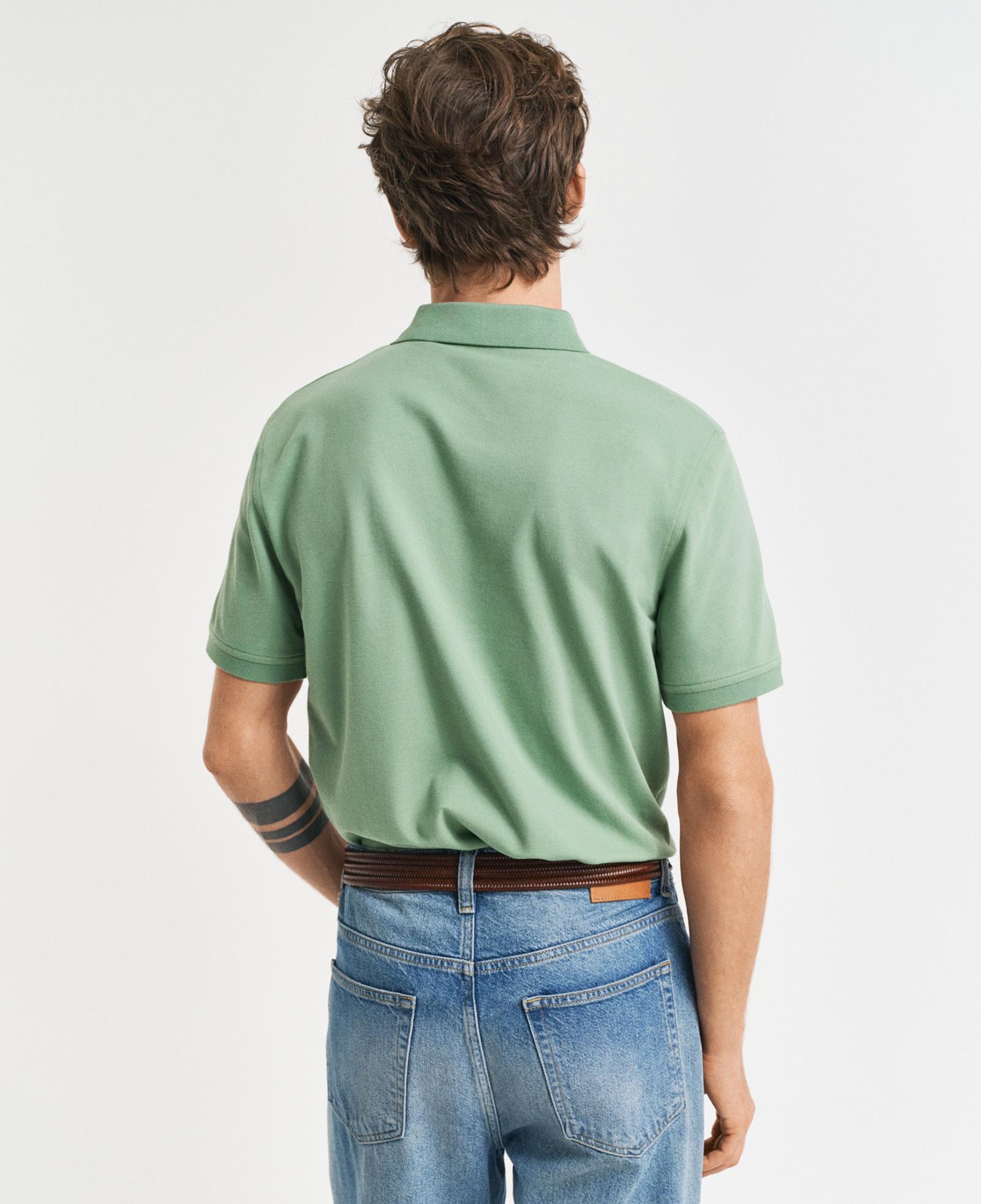 GANT Erkek Yeşil Regular Fit Polo Yaka T-Shirt