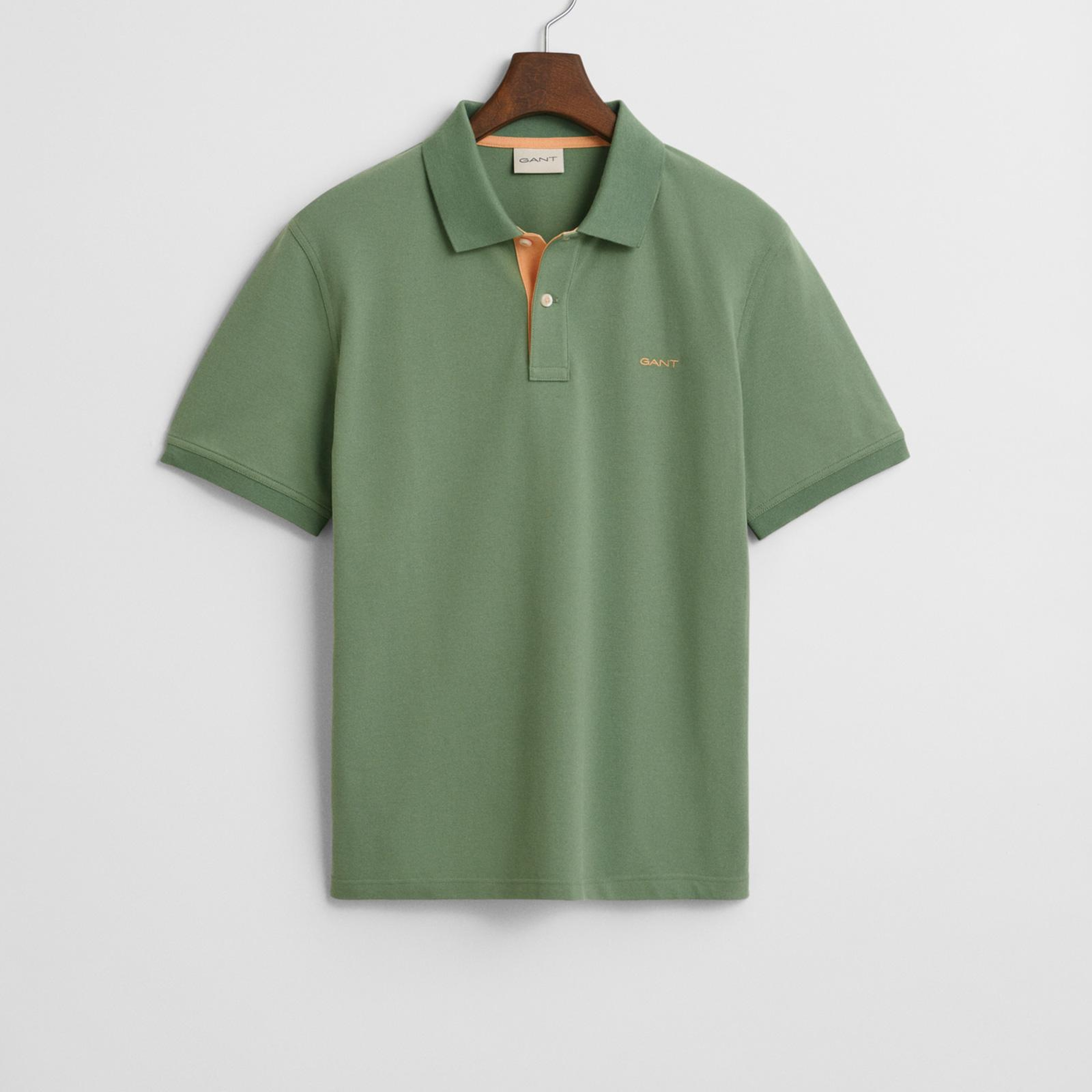 GANT Erkek Yeşil Regular Fit Polo Yaka T-Shirt