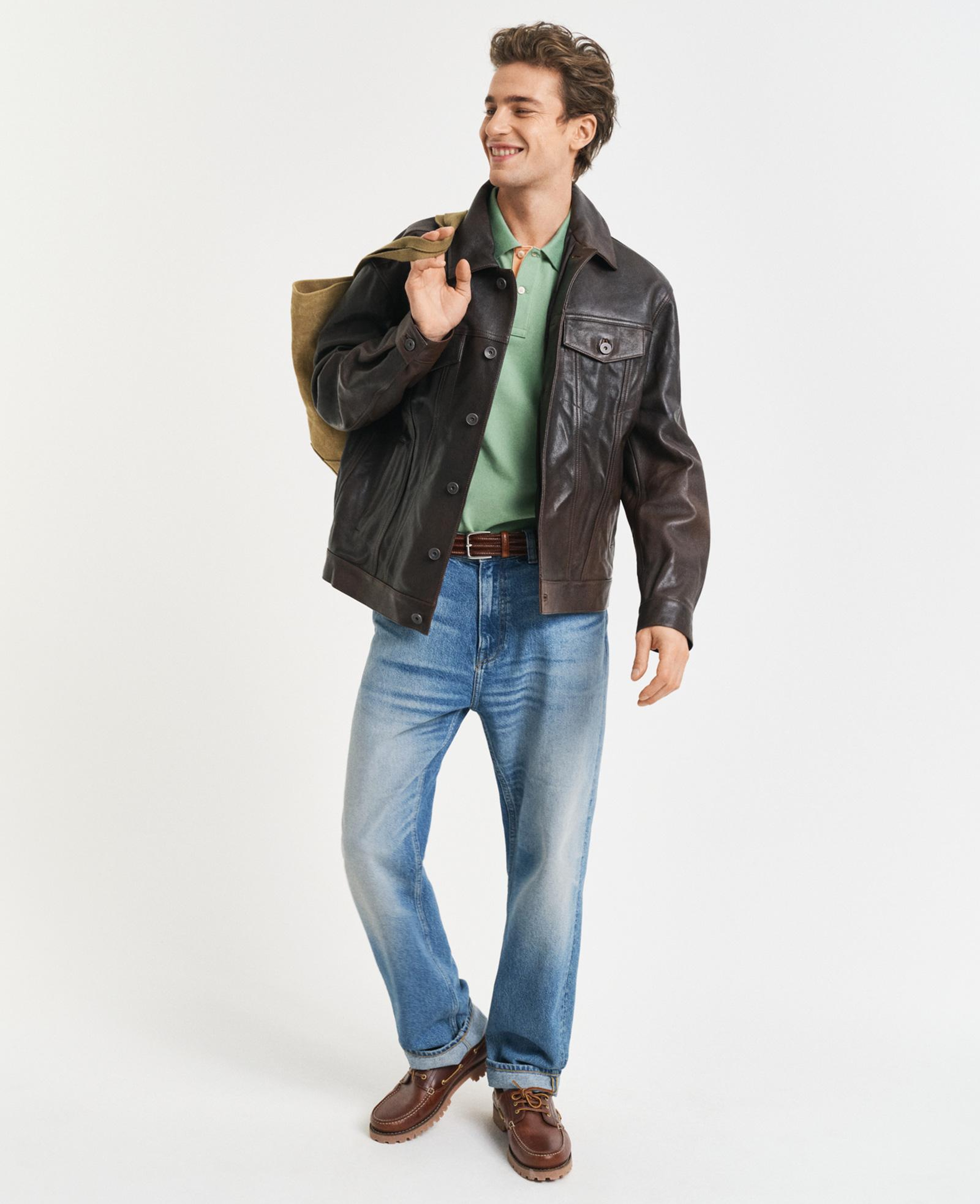 GANT Erkek Yeşil Regular Fit Polo Yaka T-Shirt