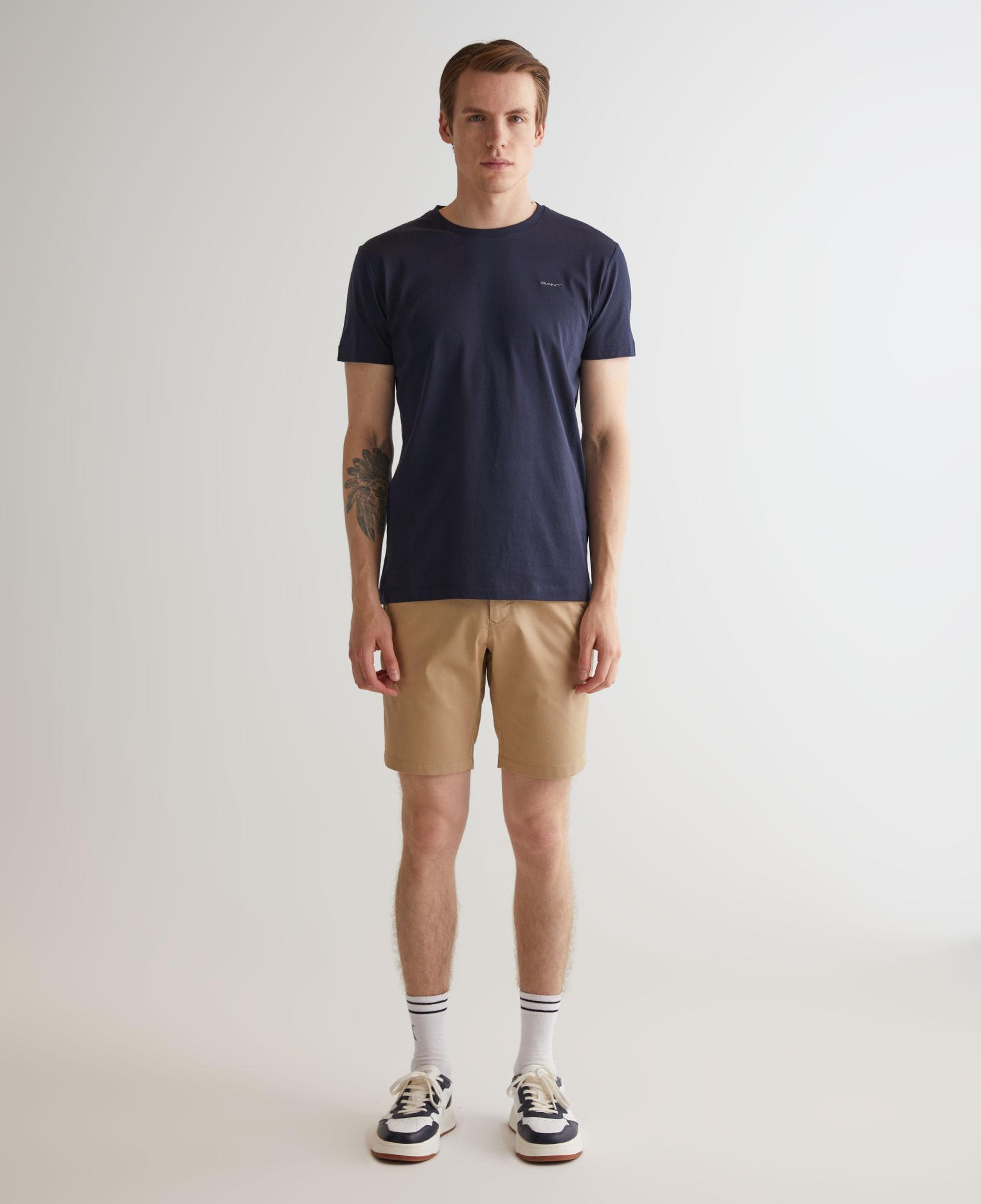 GANT Erkek Lacivert Slim Fit Bisiklet Yaka T-shirt