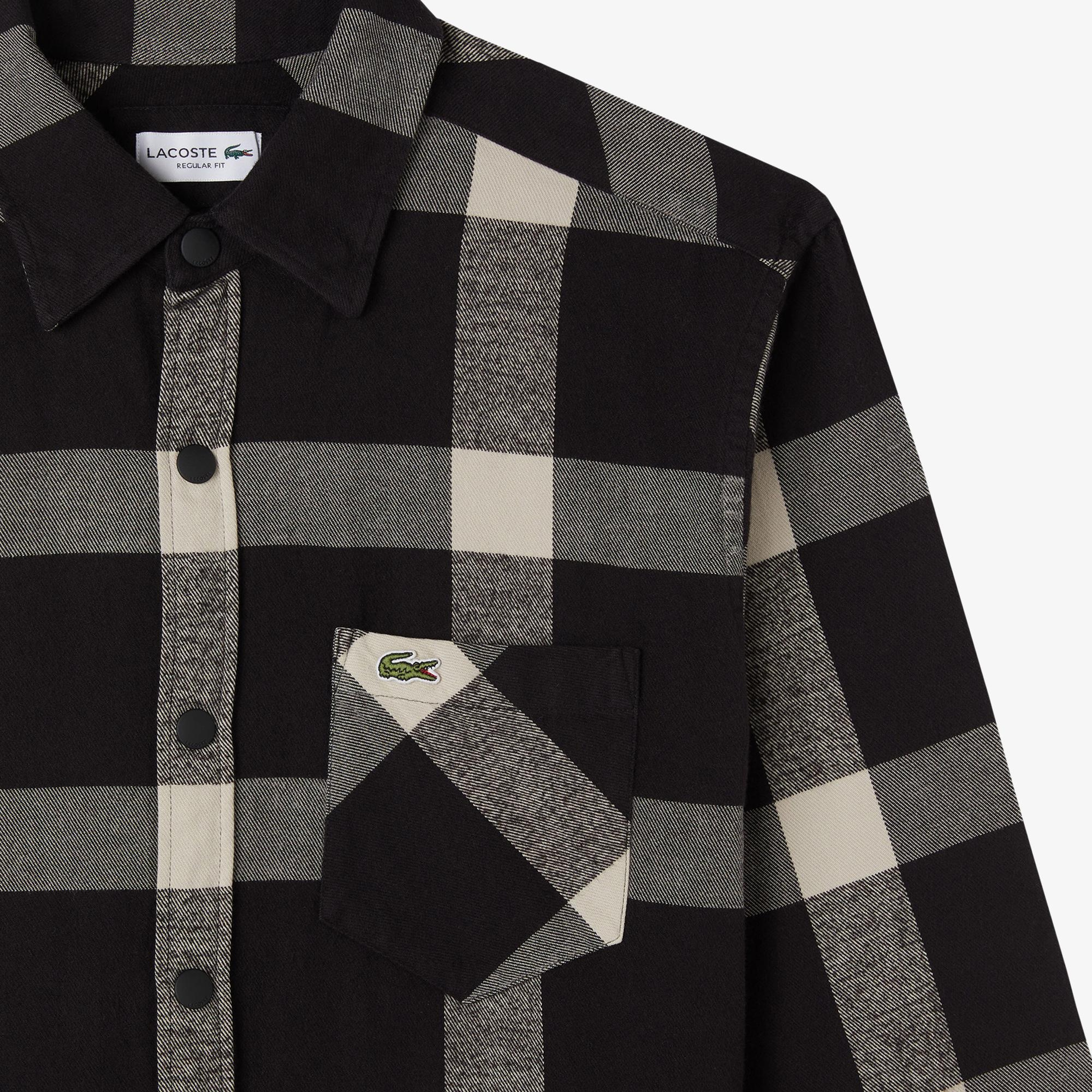 Lacoste Erkek Regular Fit Ekose Siyah Gömlek