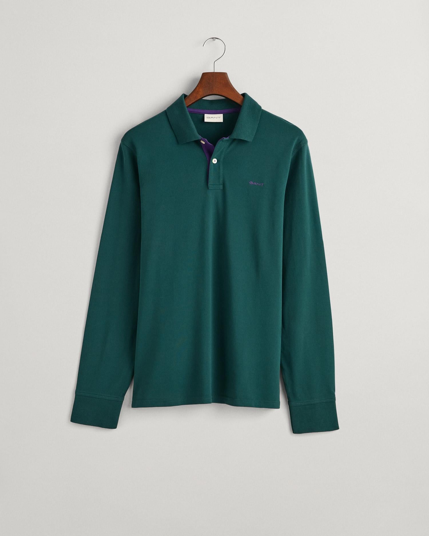 GANT Erkek Yeşil Regular Fit Logolu Polo