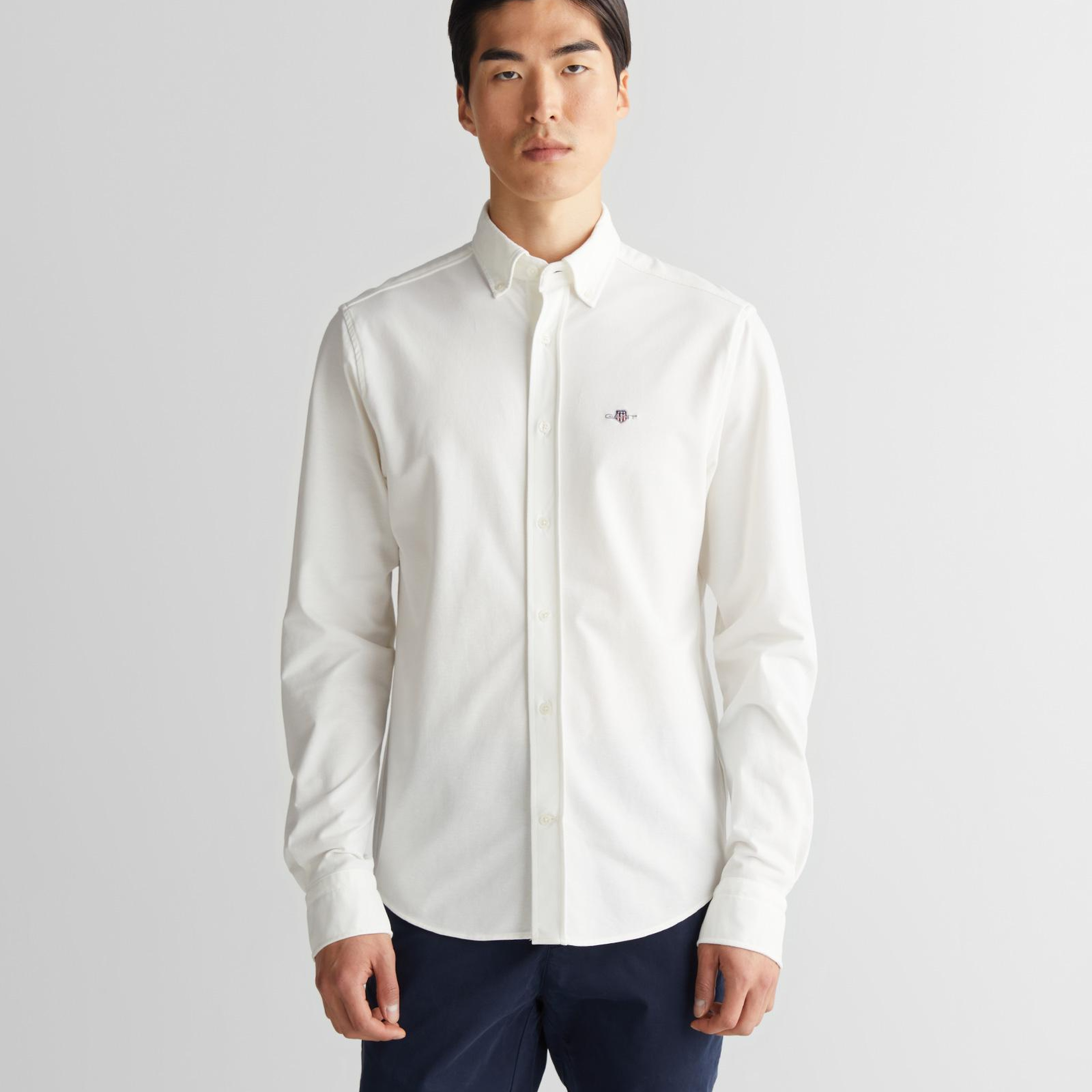 GANT Erkek Krem Regular Fit Gömlek