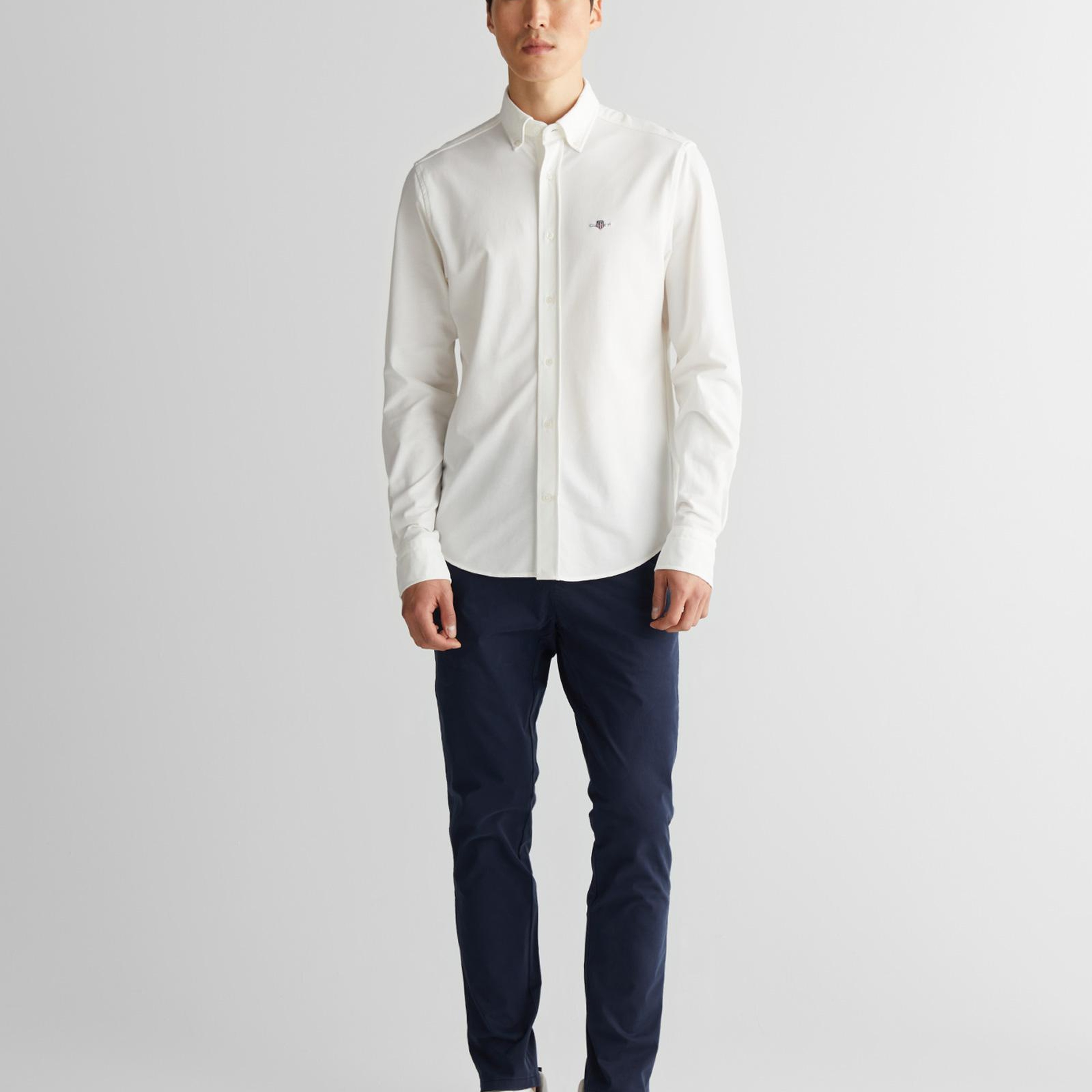 GANT Erkek Krem Regular Fit Gömlek