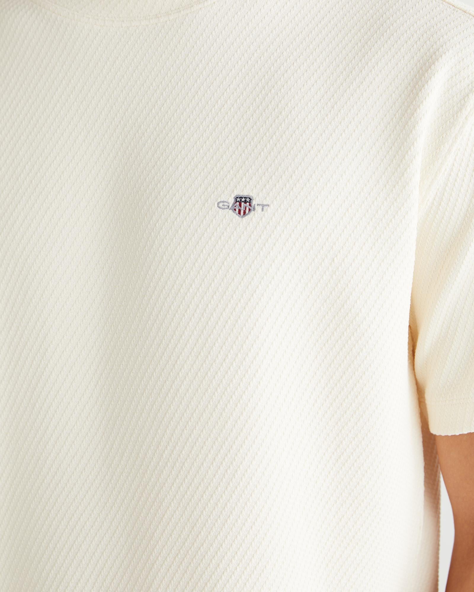 GANT Erkek Krem Relaxed Fit T-Shirt