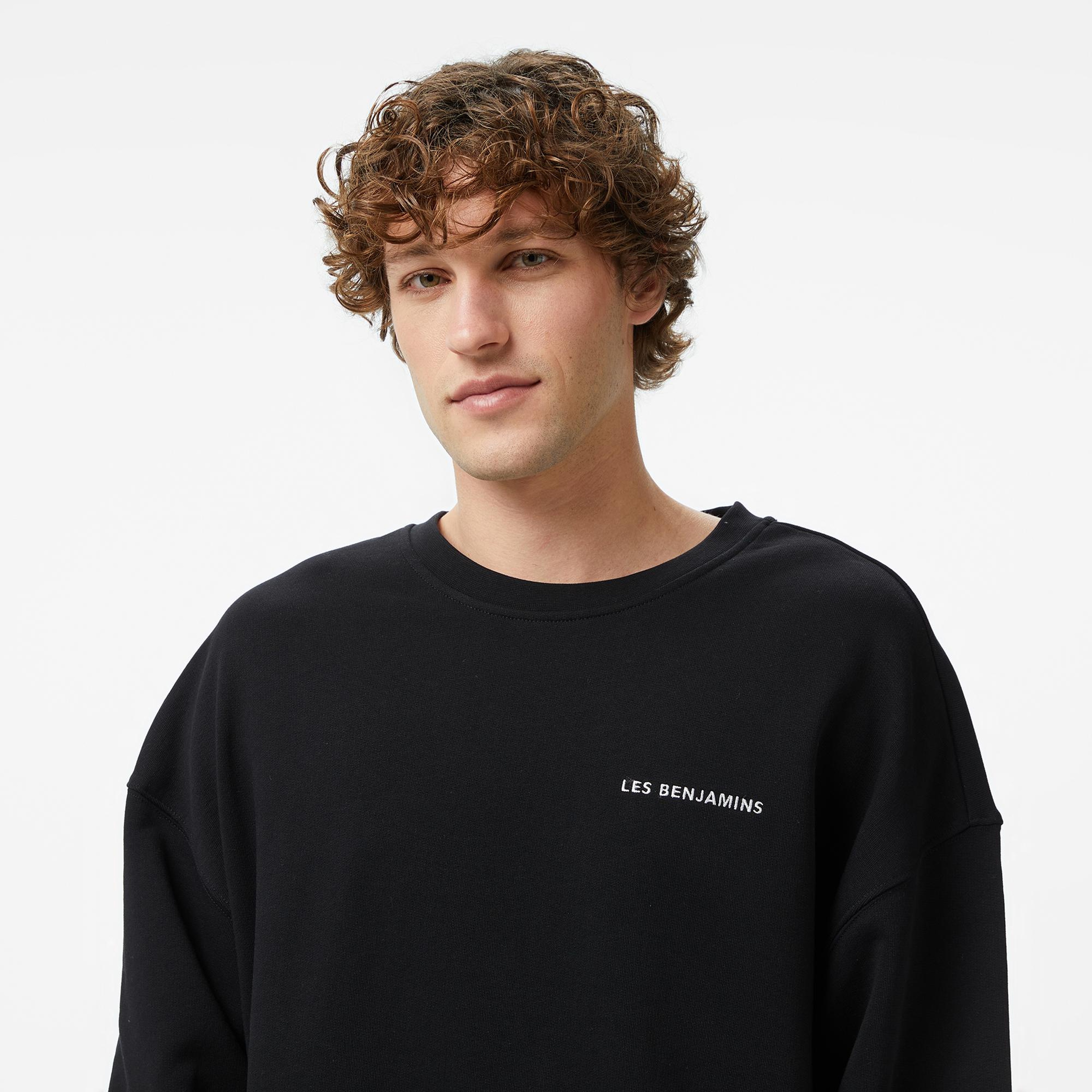 Les Benjamins Essentials 307 Erkek Siyah Sweatshirt