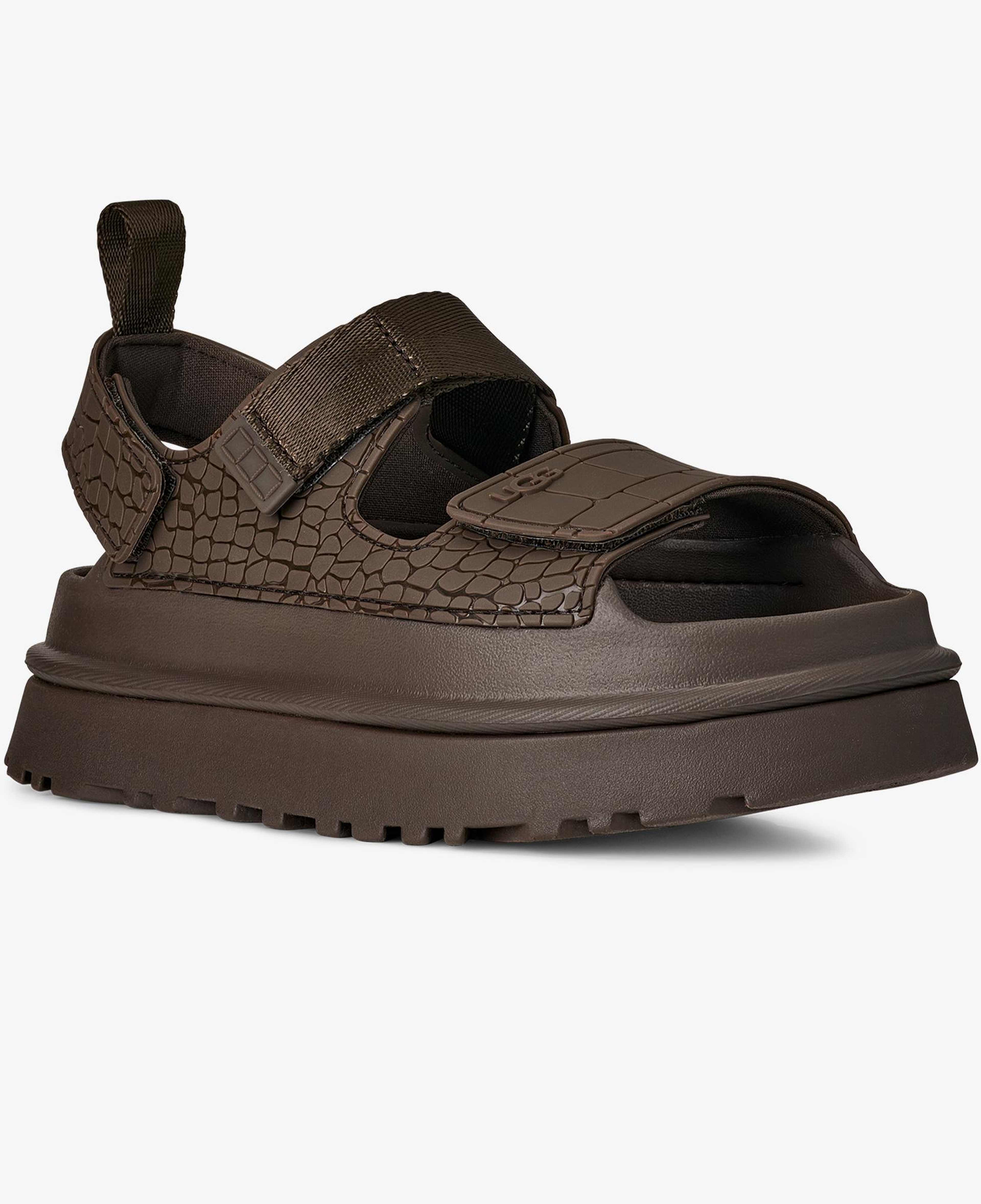 Ugg Goldenglow Embossed Kadın Kahverengi Sandalet