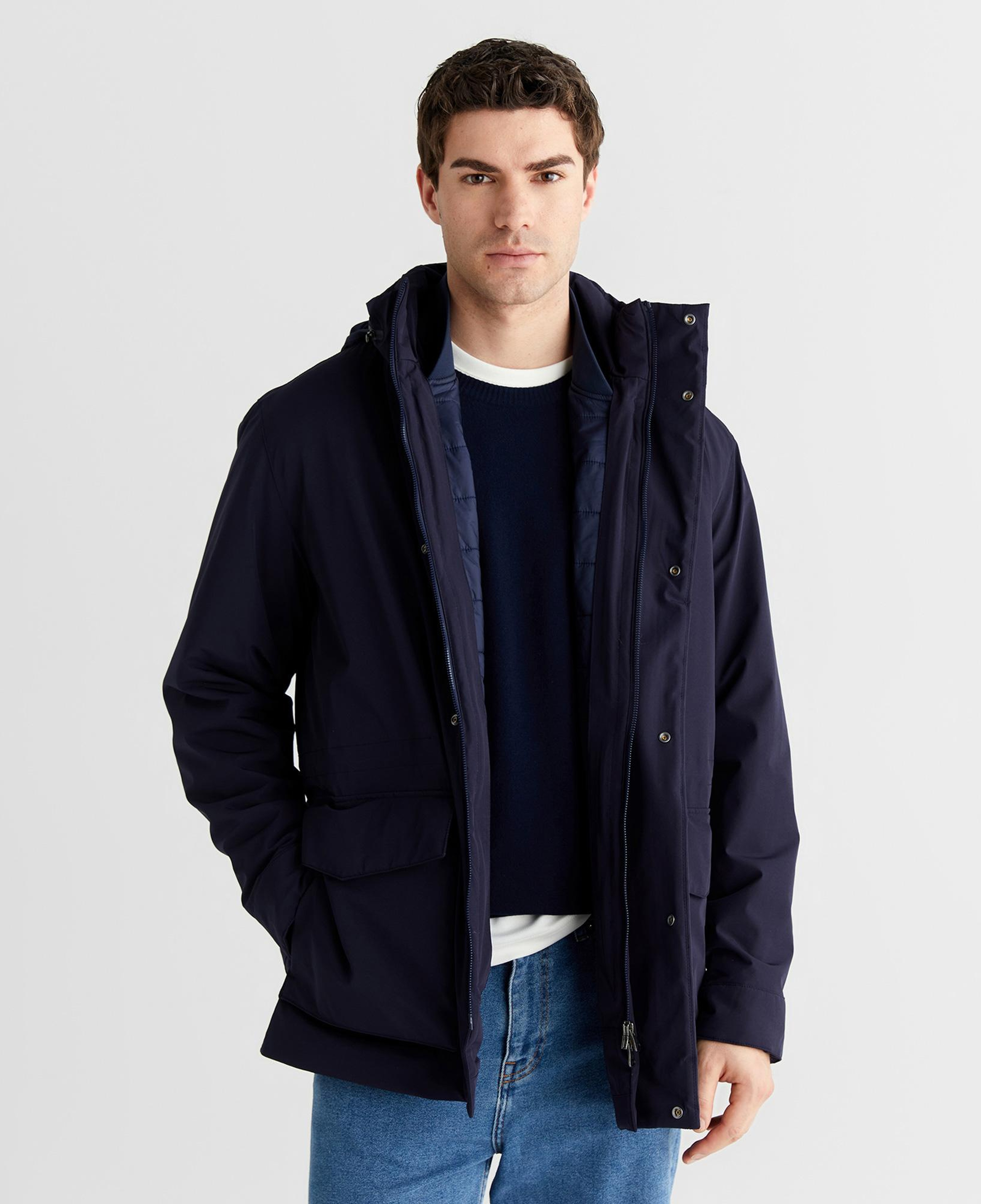 GANT Erkek Lacivert Regular Fit Mont