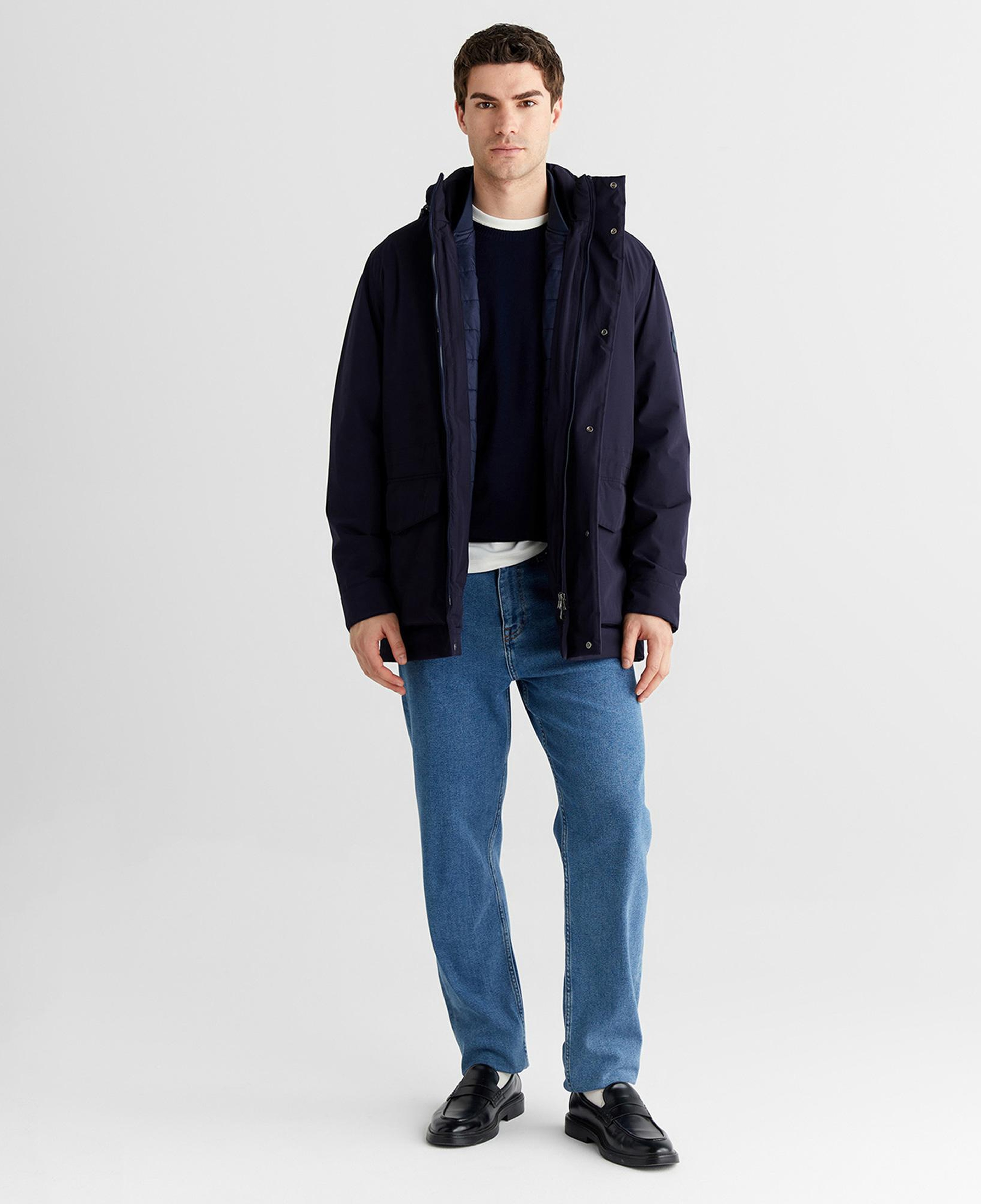 GANT Erkek Lacivert Regular Fit Mont