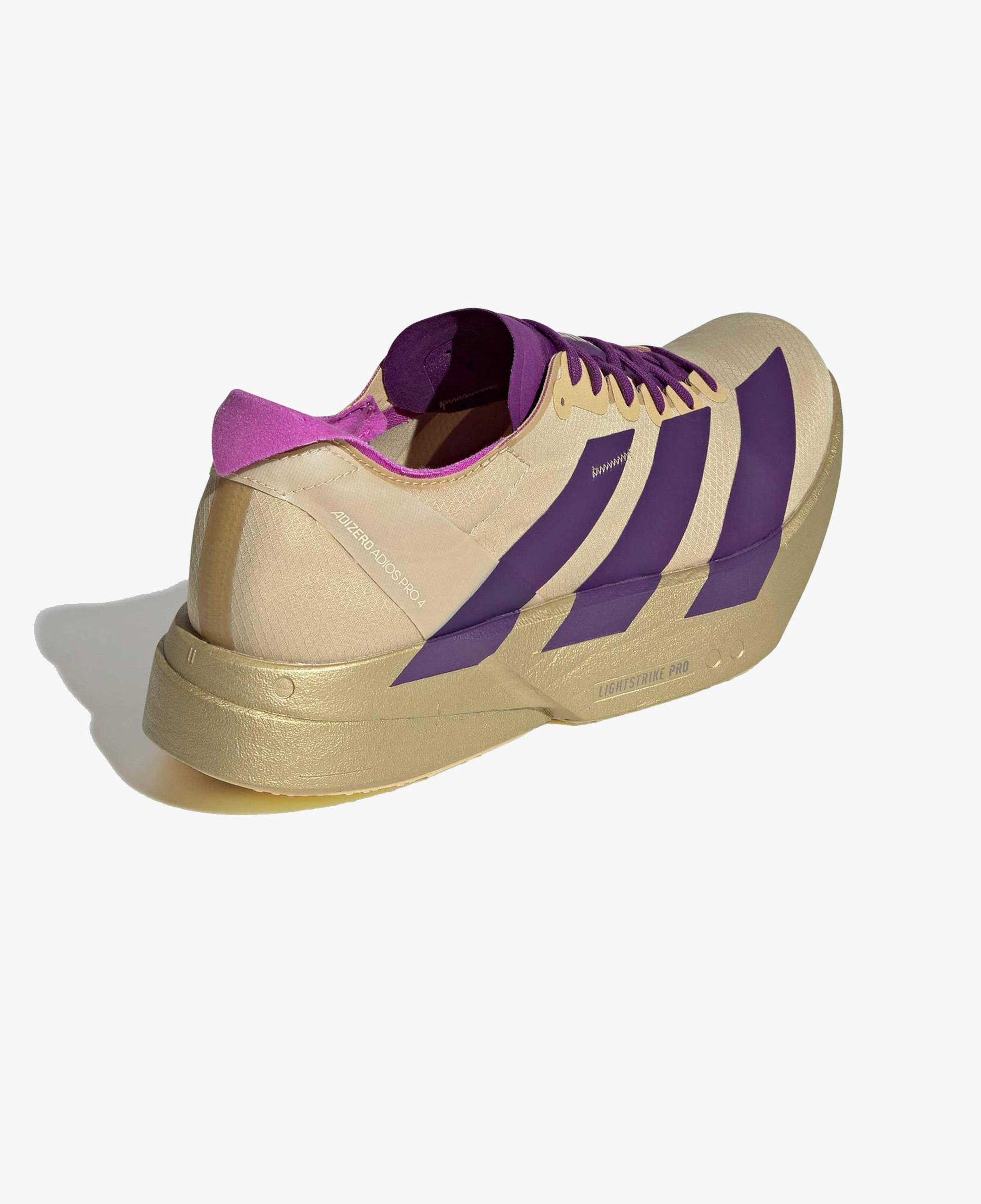 adidas Adizero Adios Pro 4 Erkek Bej Koşu Ayakkabısı