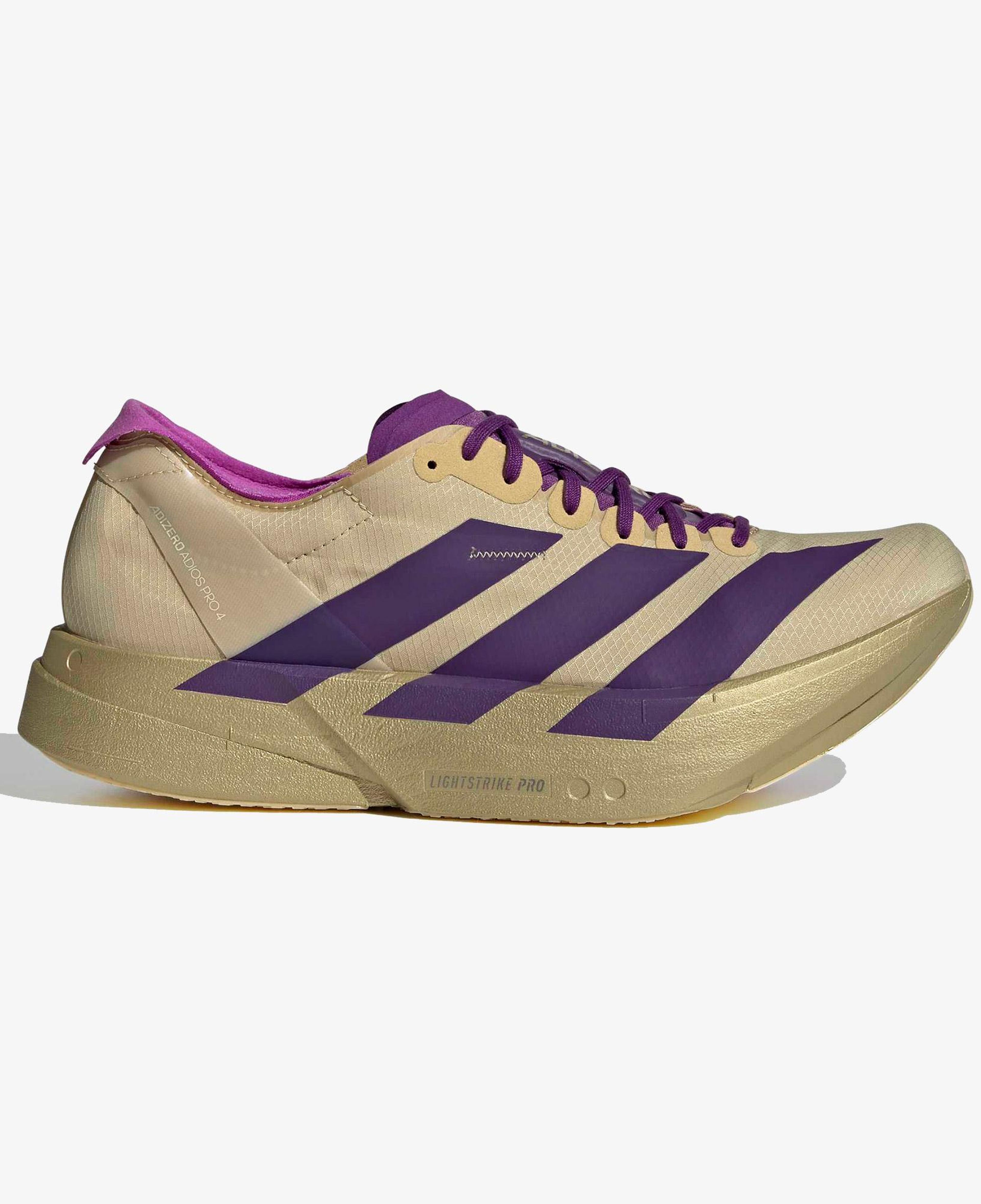 adidas Adizero Adios Pro 4 Erkek Bej Koşu Ayakkabısı