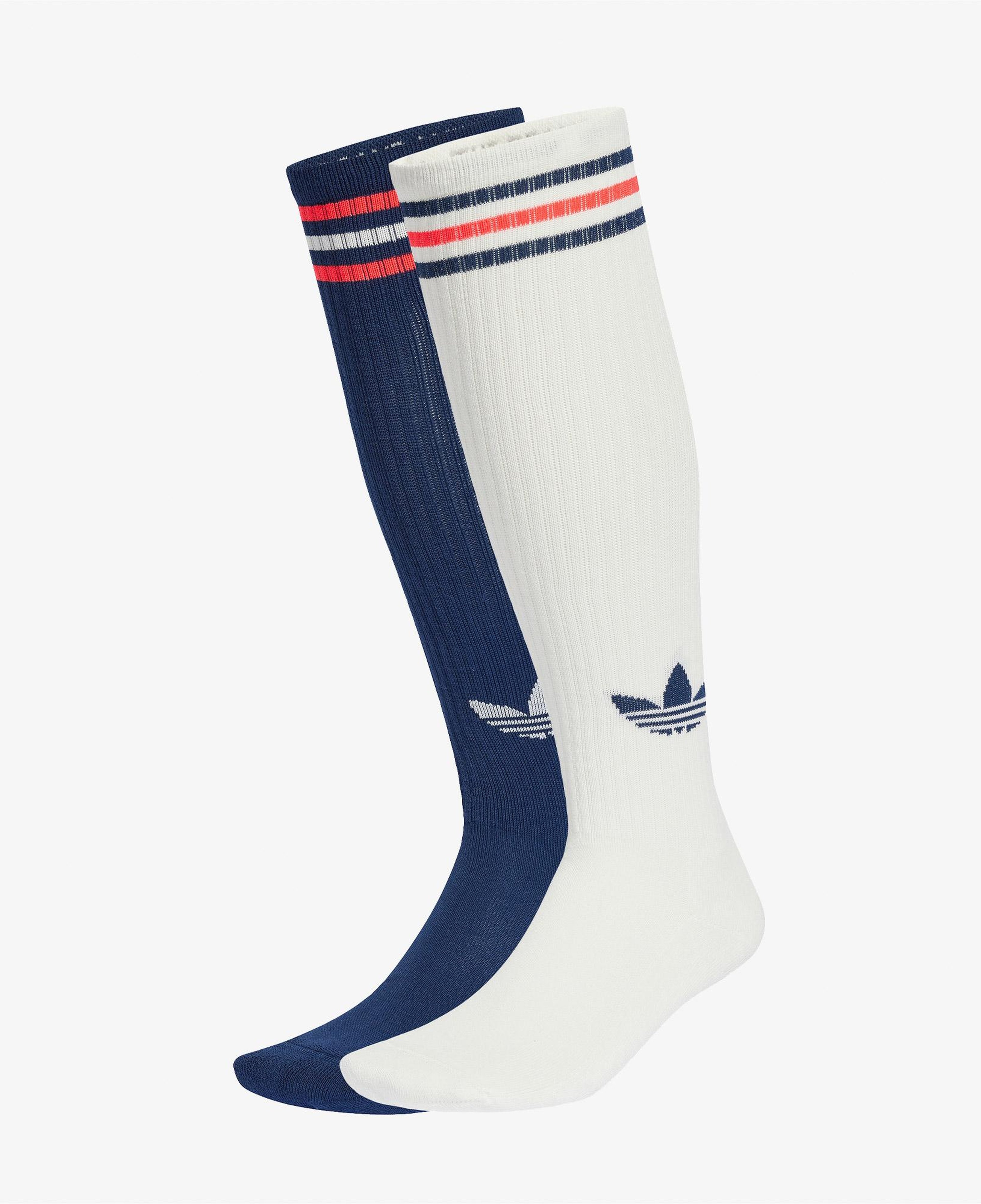 adidas 3S Knee 2'li Unisex Beyaz/Lacivert Çorap