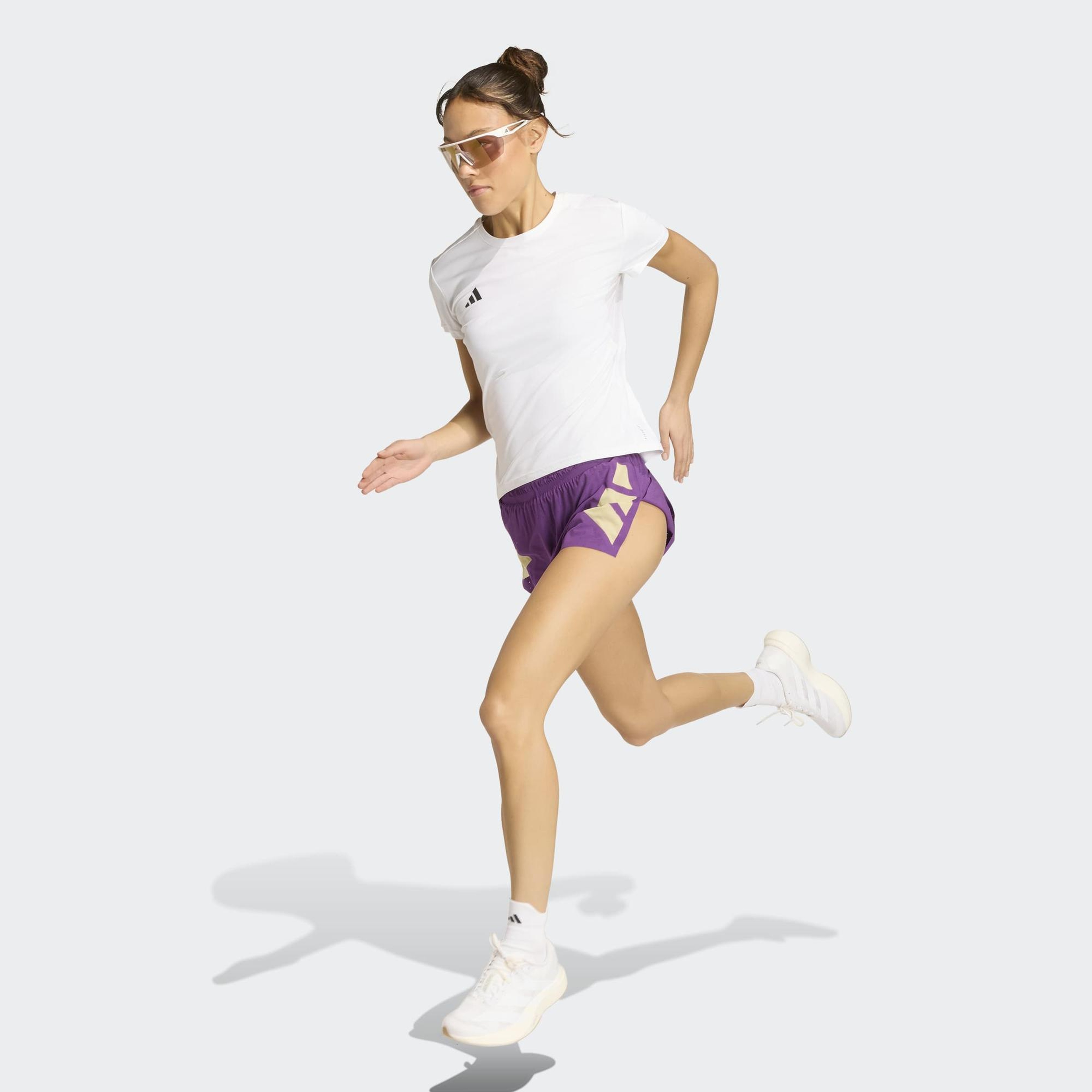 adidas Adizero Road To Records Split Kadın Mor Koşu Şortu