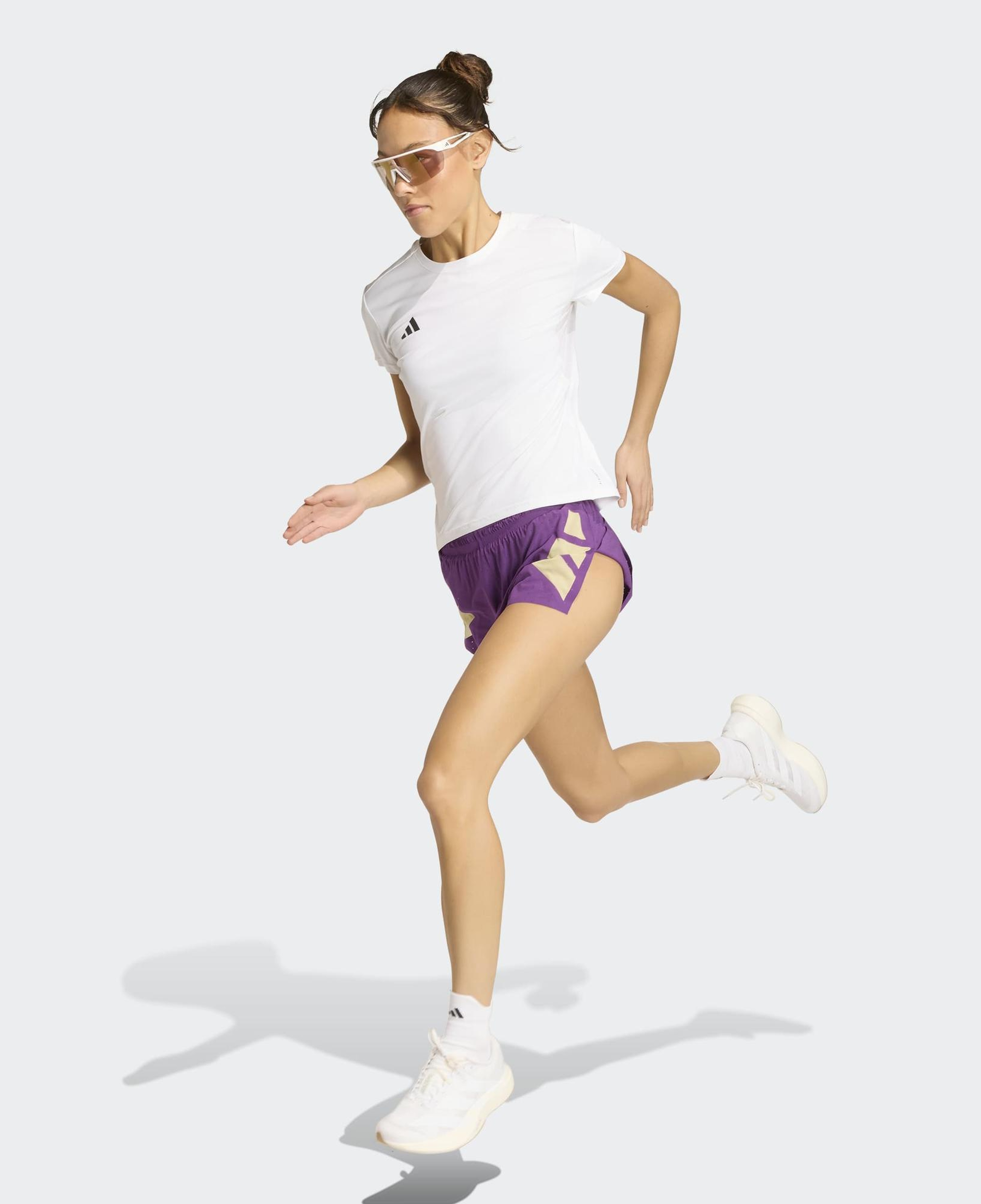 adidas Adizero Road To Records Split Kadın Mor Koşu Şortu
