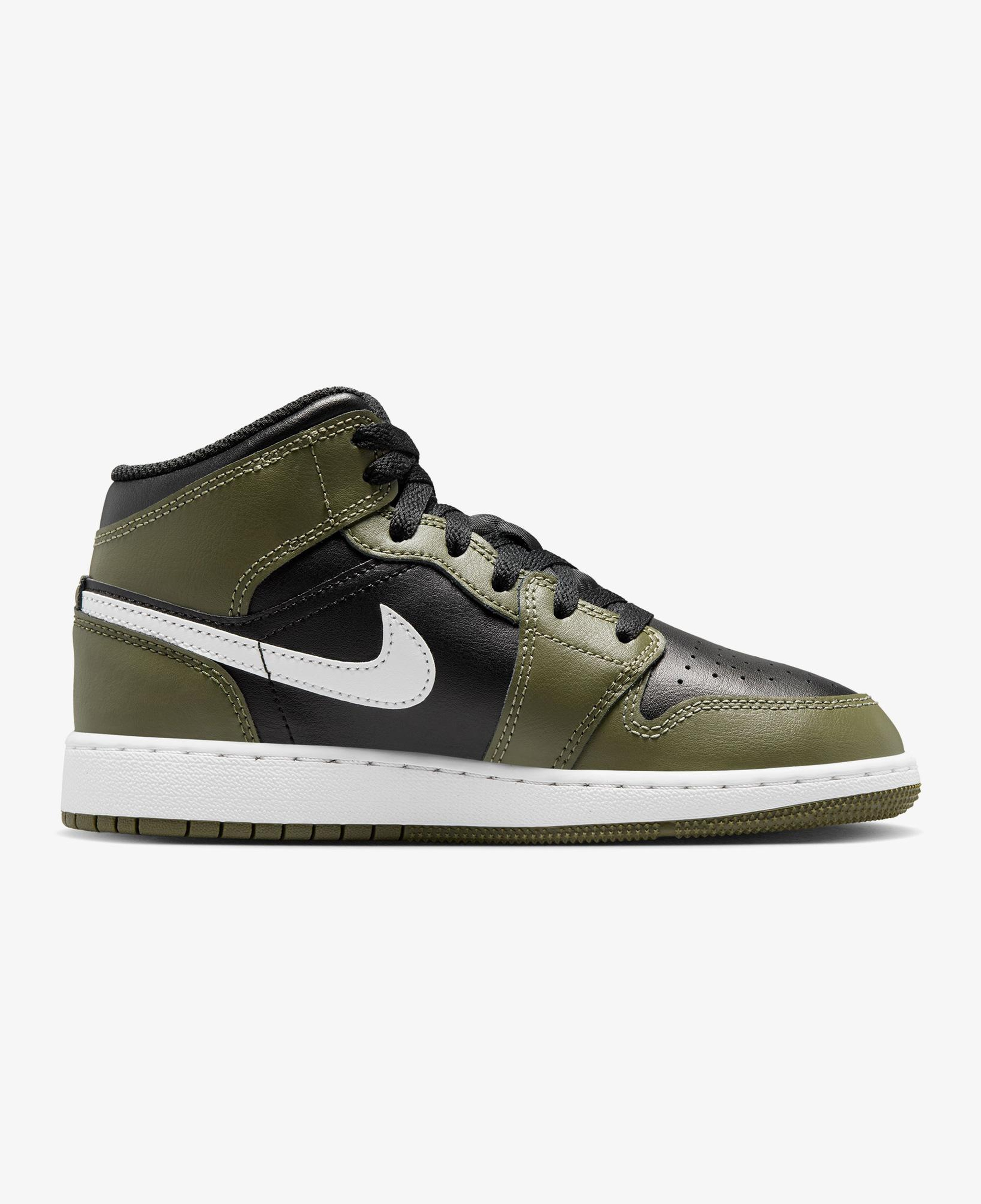 Jordan Air 1 Mid Genç Siyah Spor Ayakkabı
