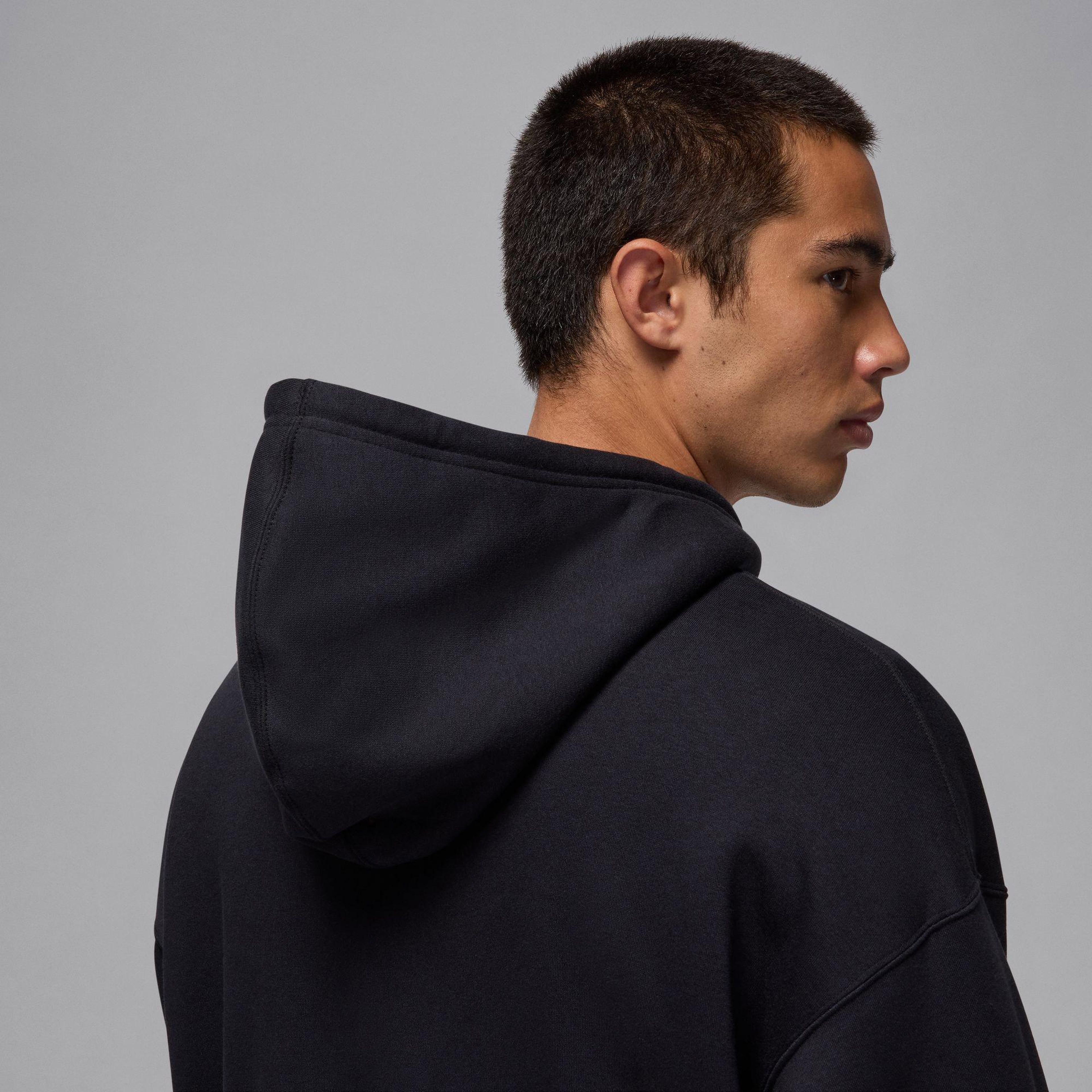 Jordan Brooklyn Fleece Oversized Fit Erkek Siyah Hoodie