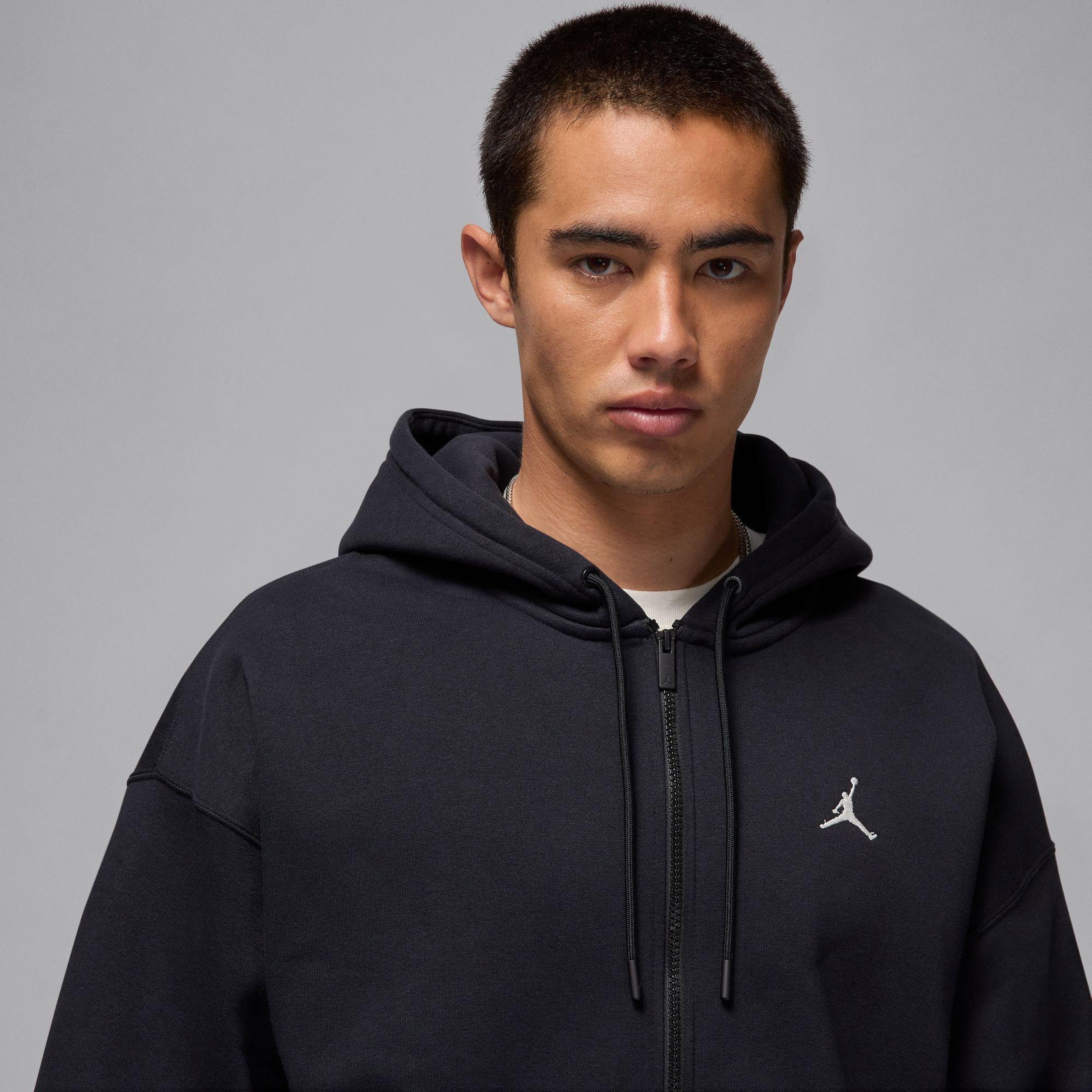 Jordan Brooklyn Fleece Oversized Fit Erkek Siyah Hoodie