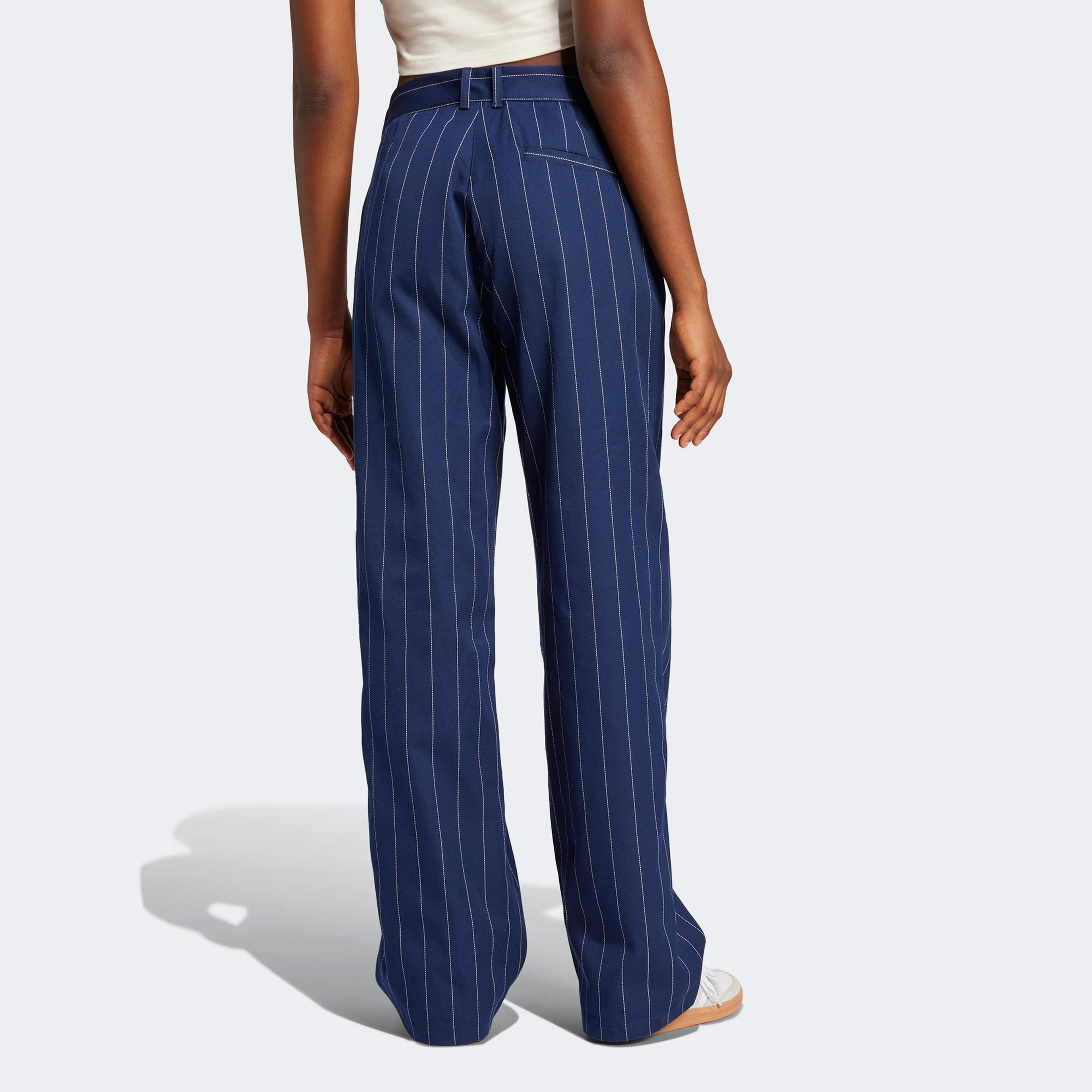 adidas Pinstripe Twill Kadın Mavi Eşofman Altı