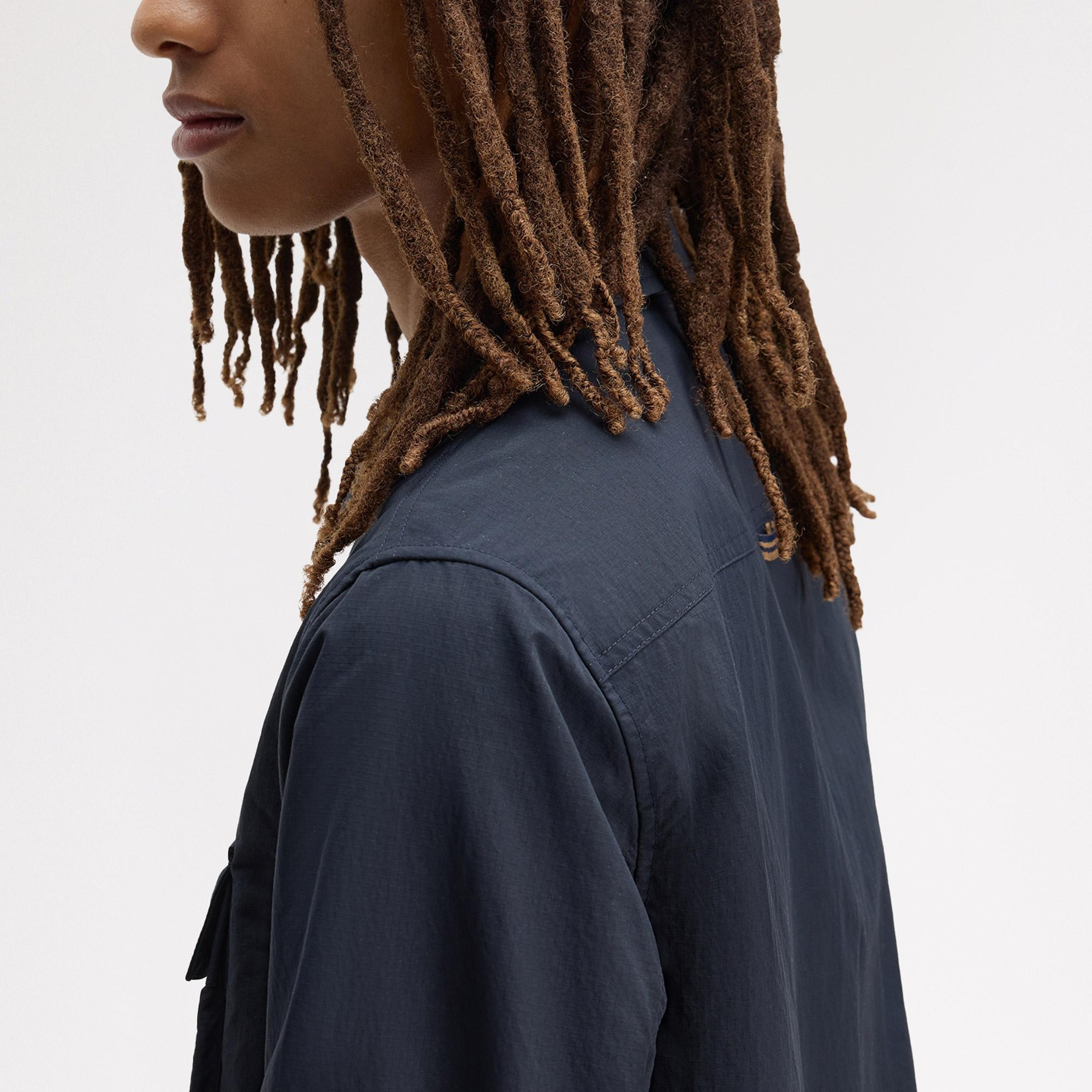 Fred Perry Ripstop Pocket Erkek Lacivert Gömlek