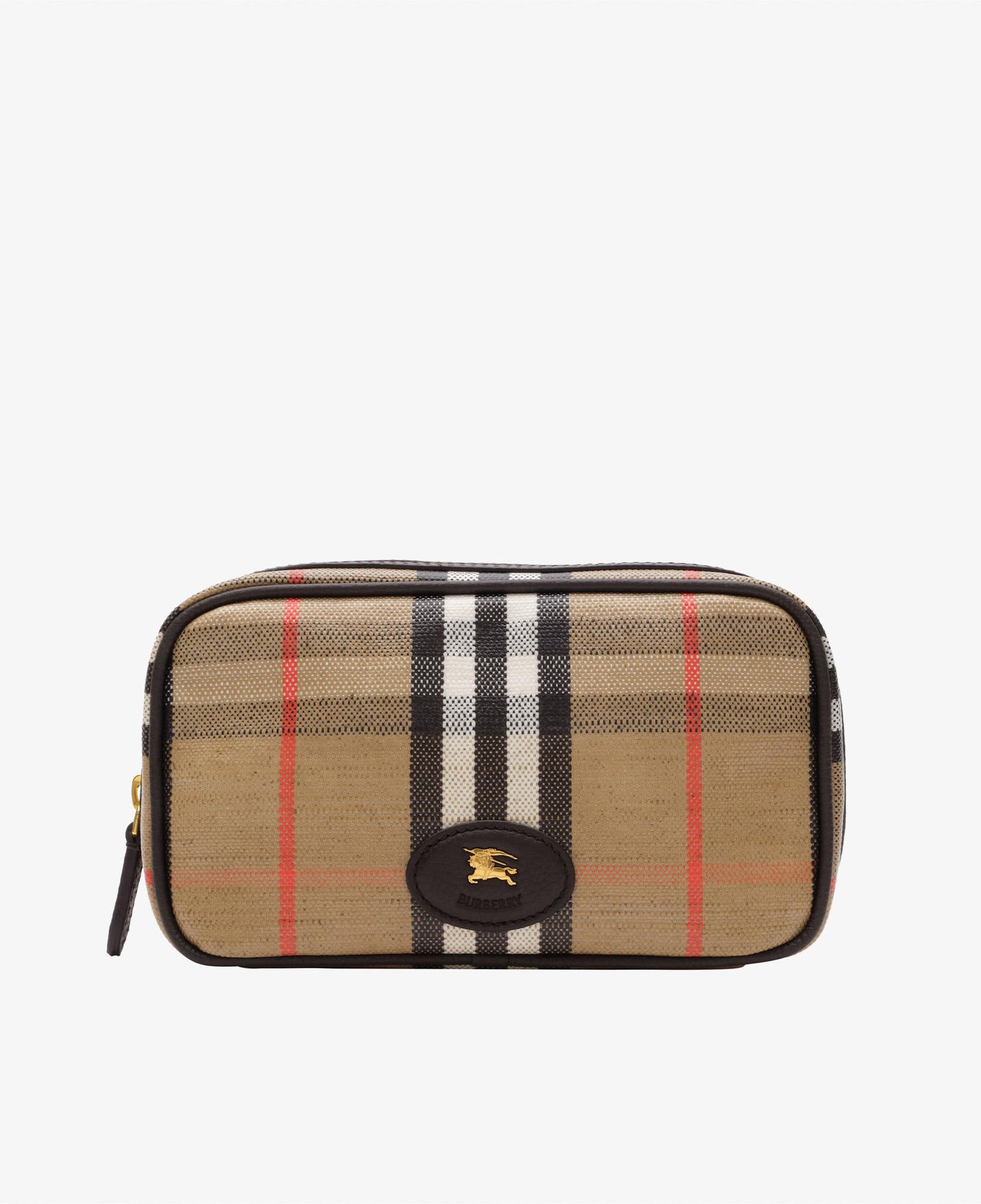 Burberry Highlands Cosmestic Kadın Bej El Çantası