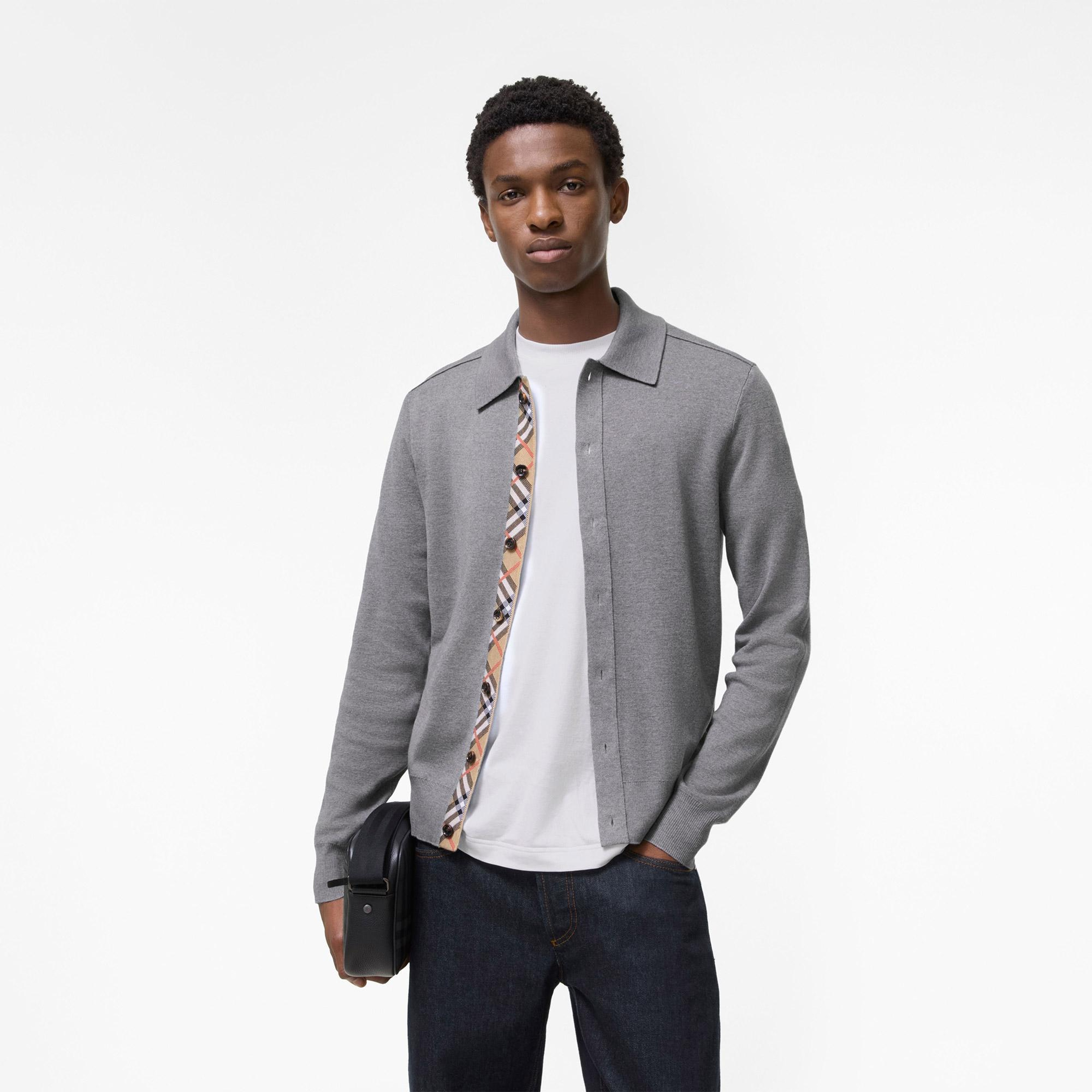 Burberry Channing Erkek Gri Hırka