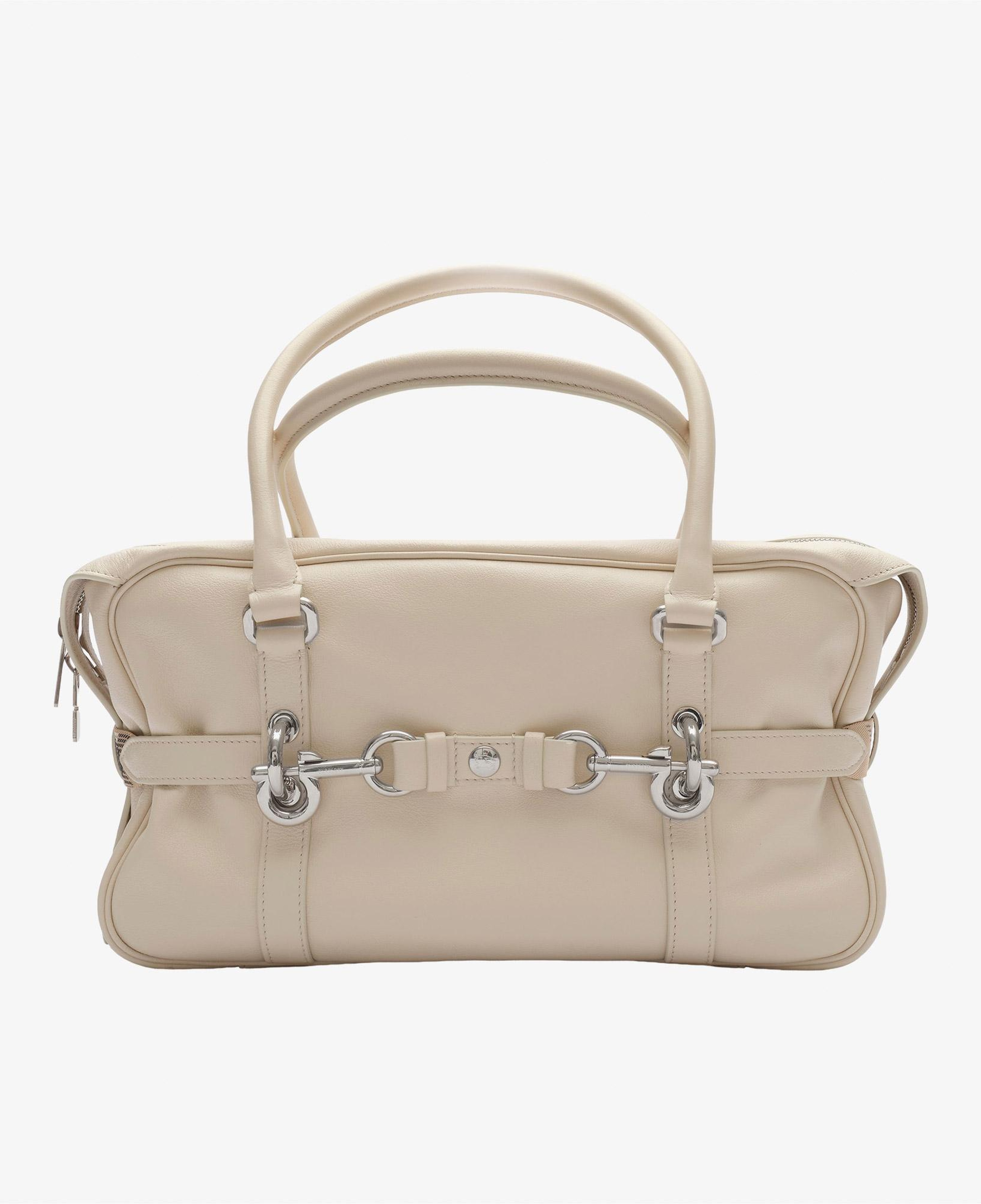 Burberry B Clip Duffle Kadın Beyaz Omuz Çantası
