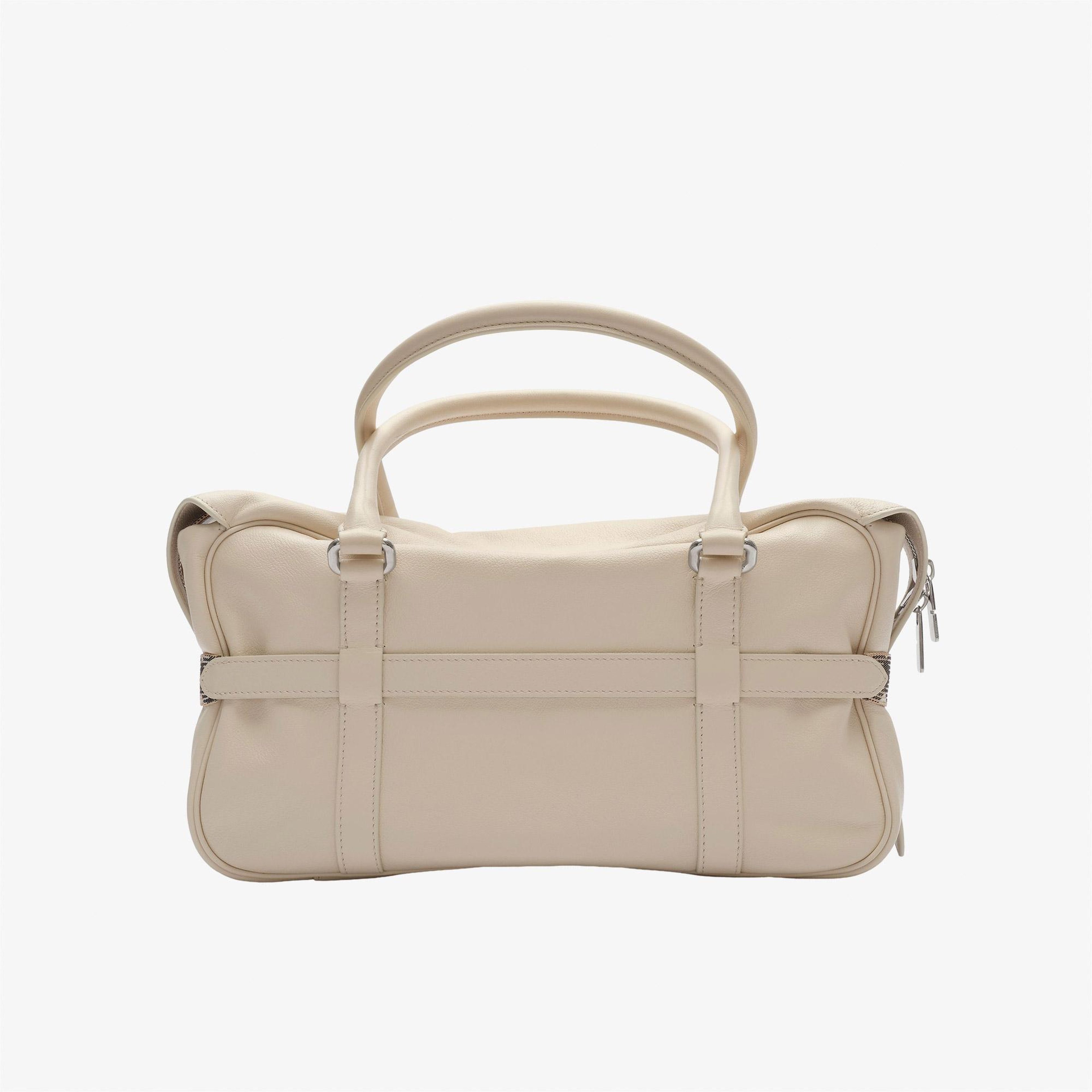 Burberry B Clip Duffle Kadın Beyaz Omuz Çantası