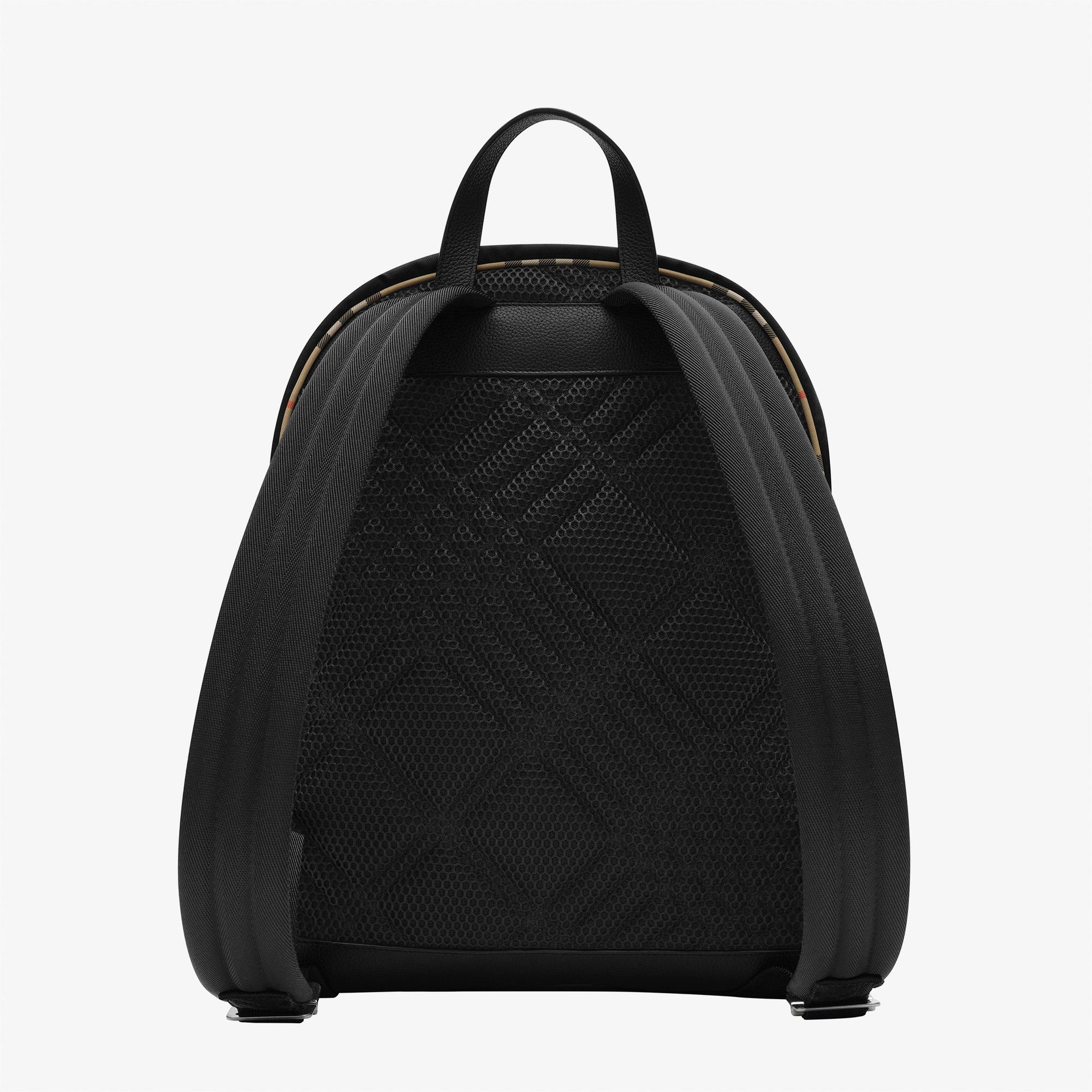 Burberry Check Erkek Siyah Sırt Çantası