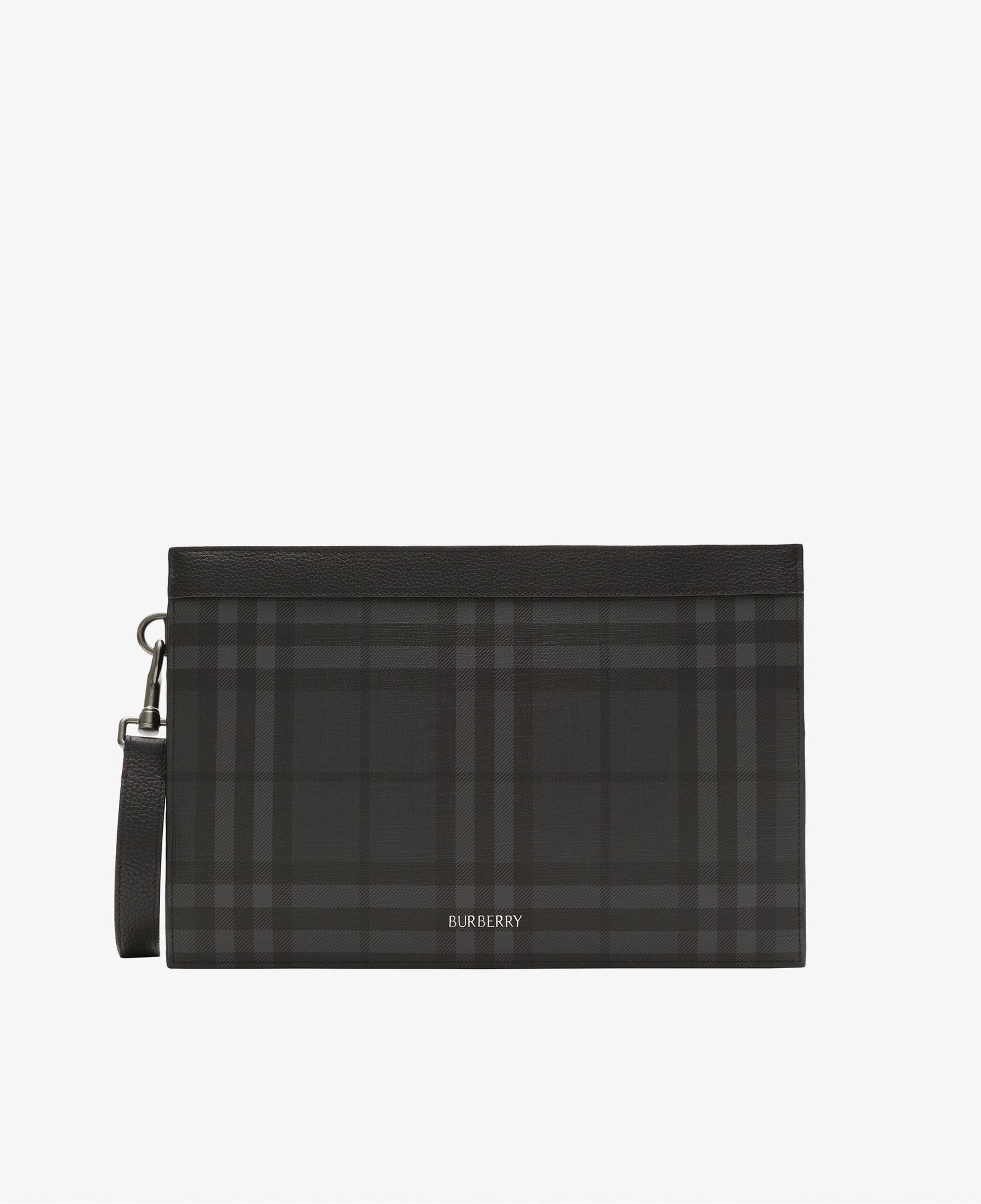 Burberry Flat Frame Pouch Bin Erkek Antrasit El Çantası