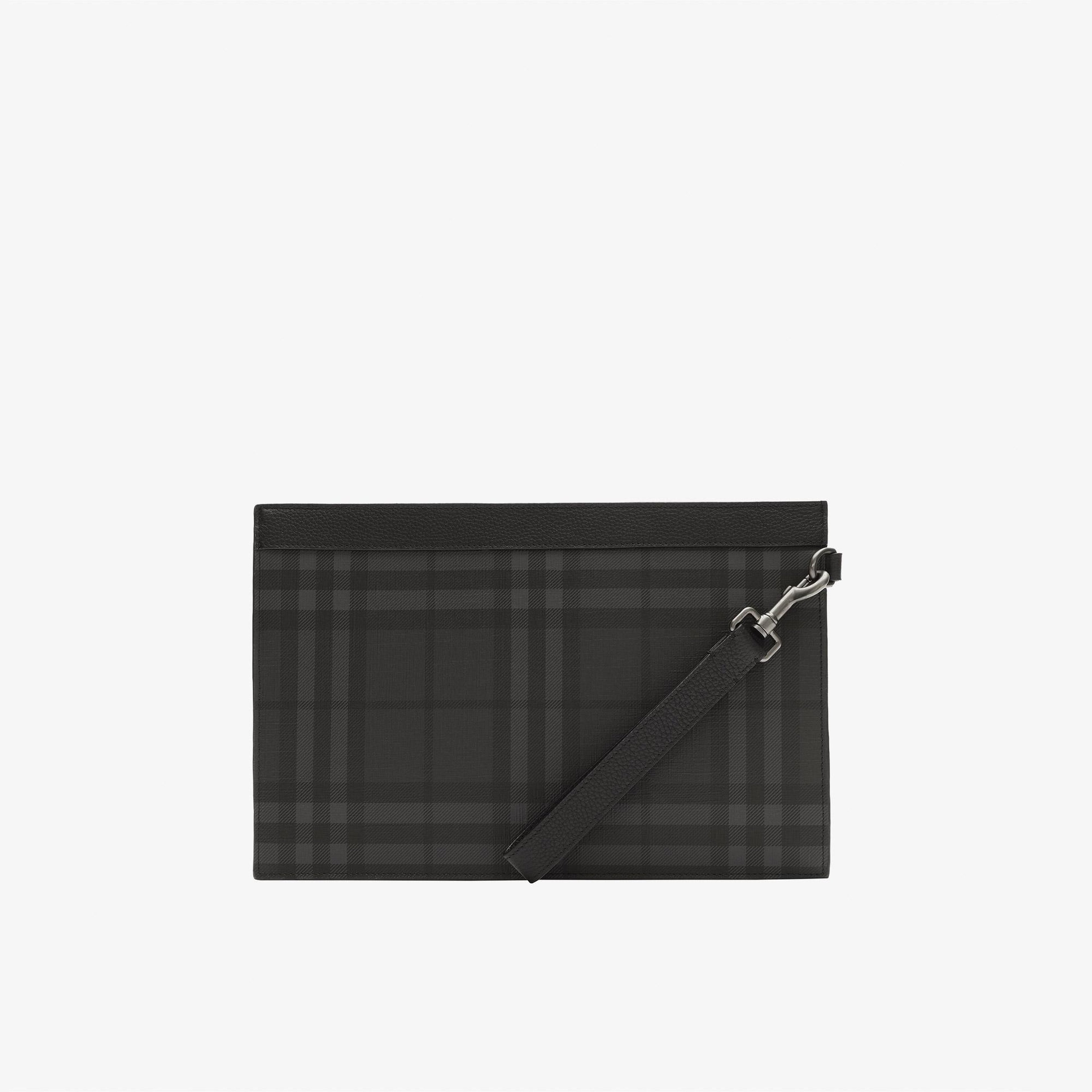 Burberry Flat Frame Pouch Bin Erkek Antrasit El Çantası