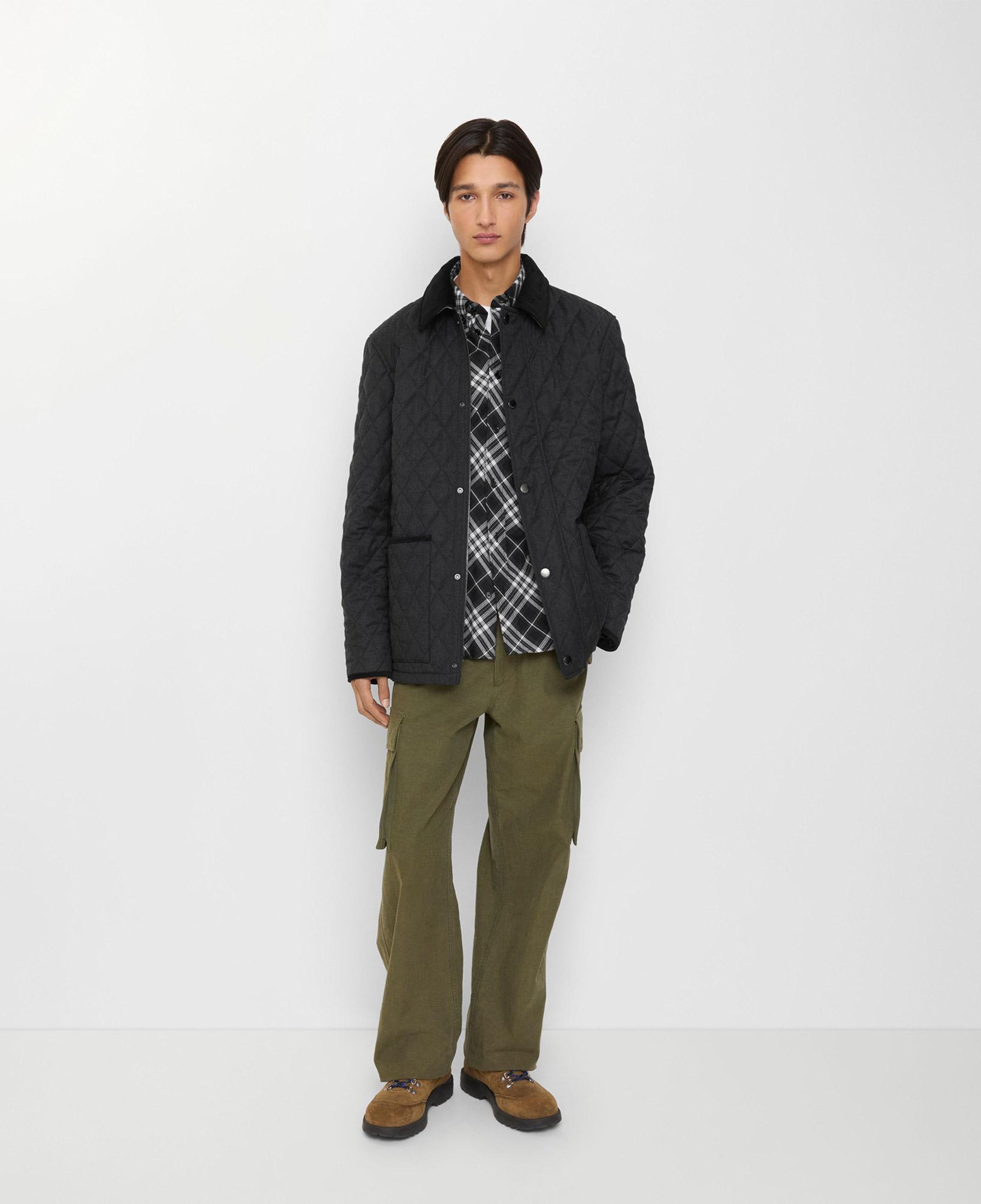 Burberry Quilted Nylon Barn Erkek Siyah Mont