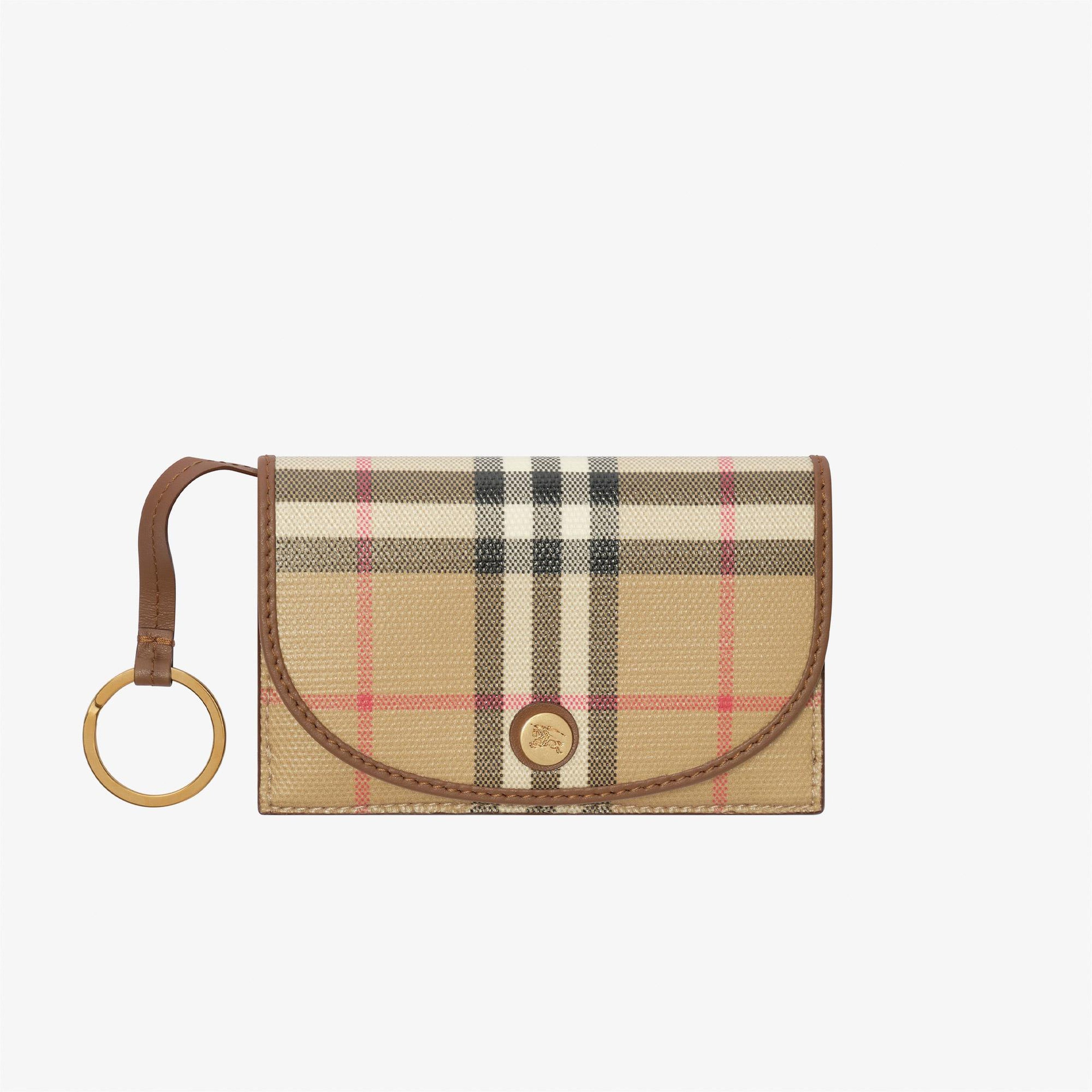 Burberry Flap With Keyring Kadın Bej Kartlık