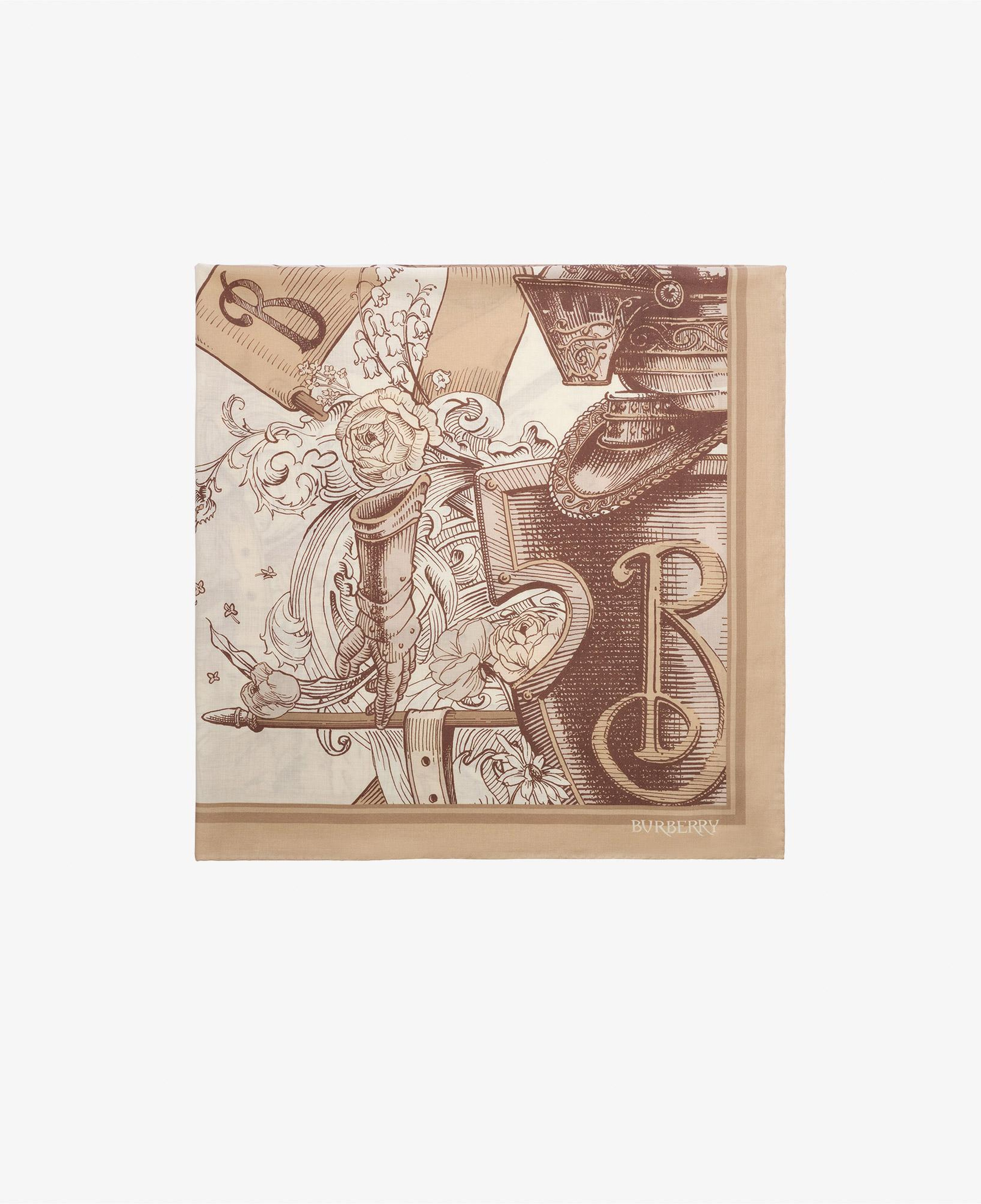 Burberry Etched Knight Kadın Bej Atkı