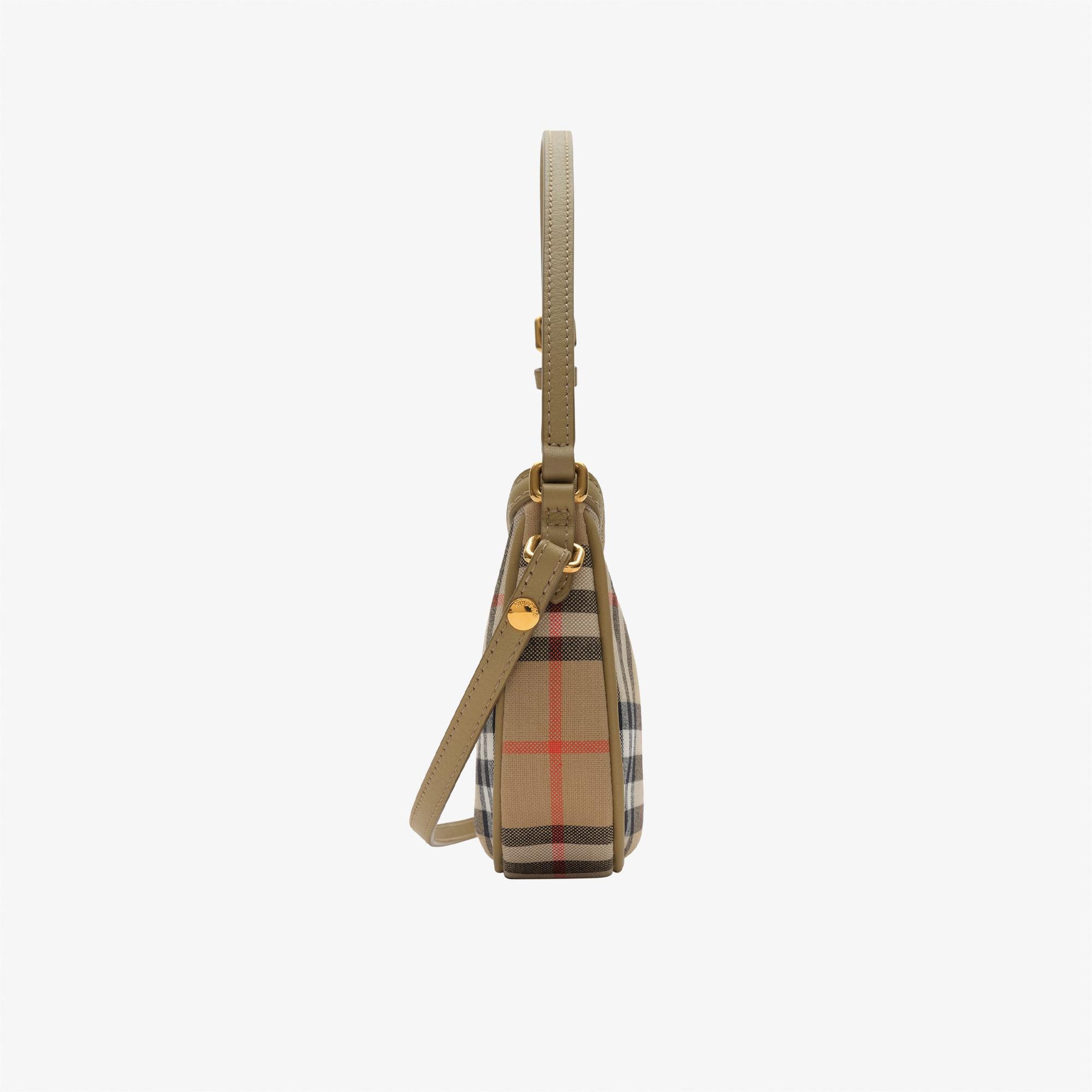 Burberry Check Eugenie Pouch Çocuk Bej Omuz Çantası