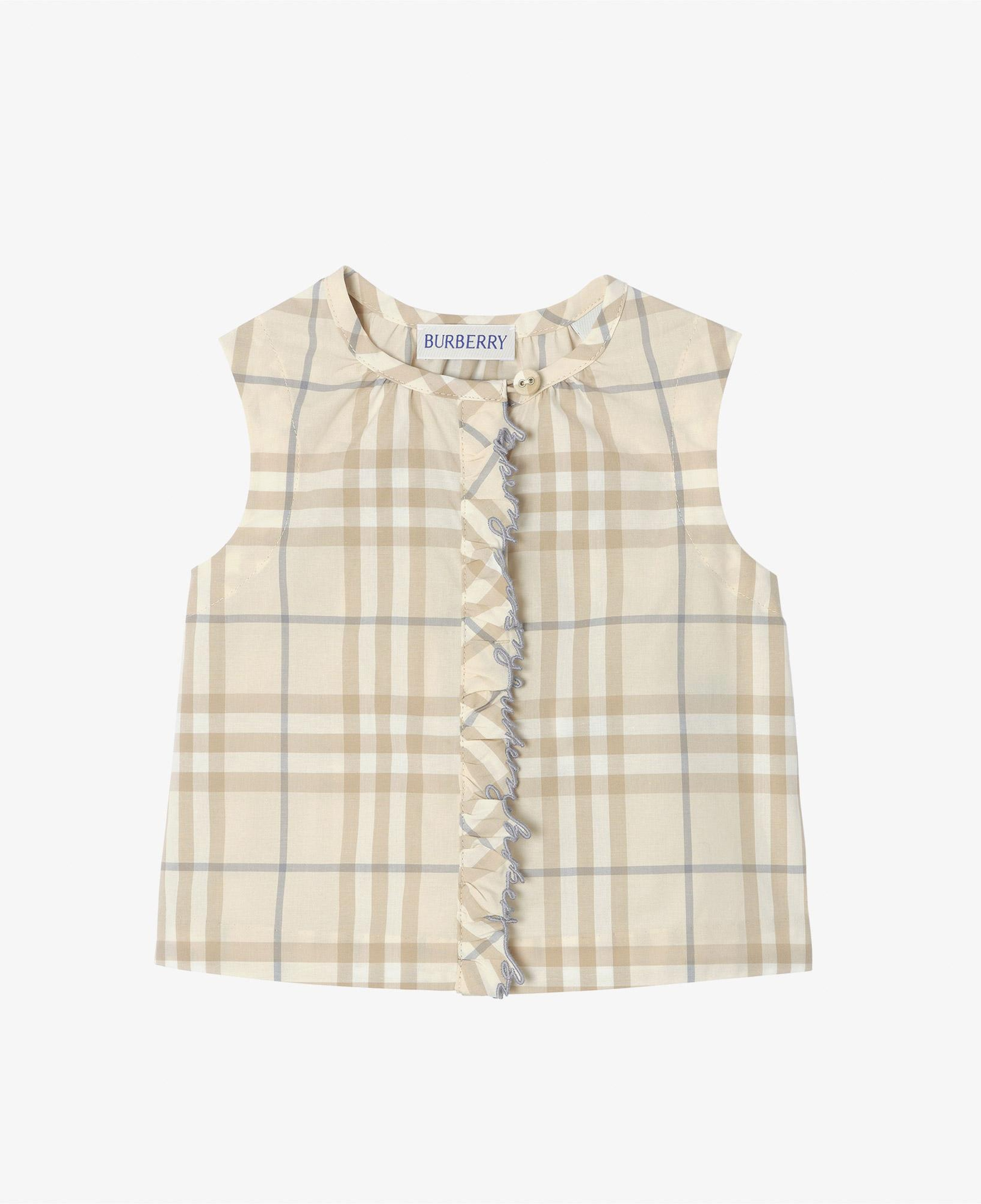 Burberry Check Hailey Çocuk Krem Gömlek