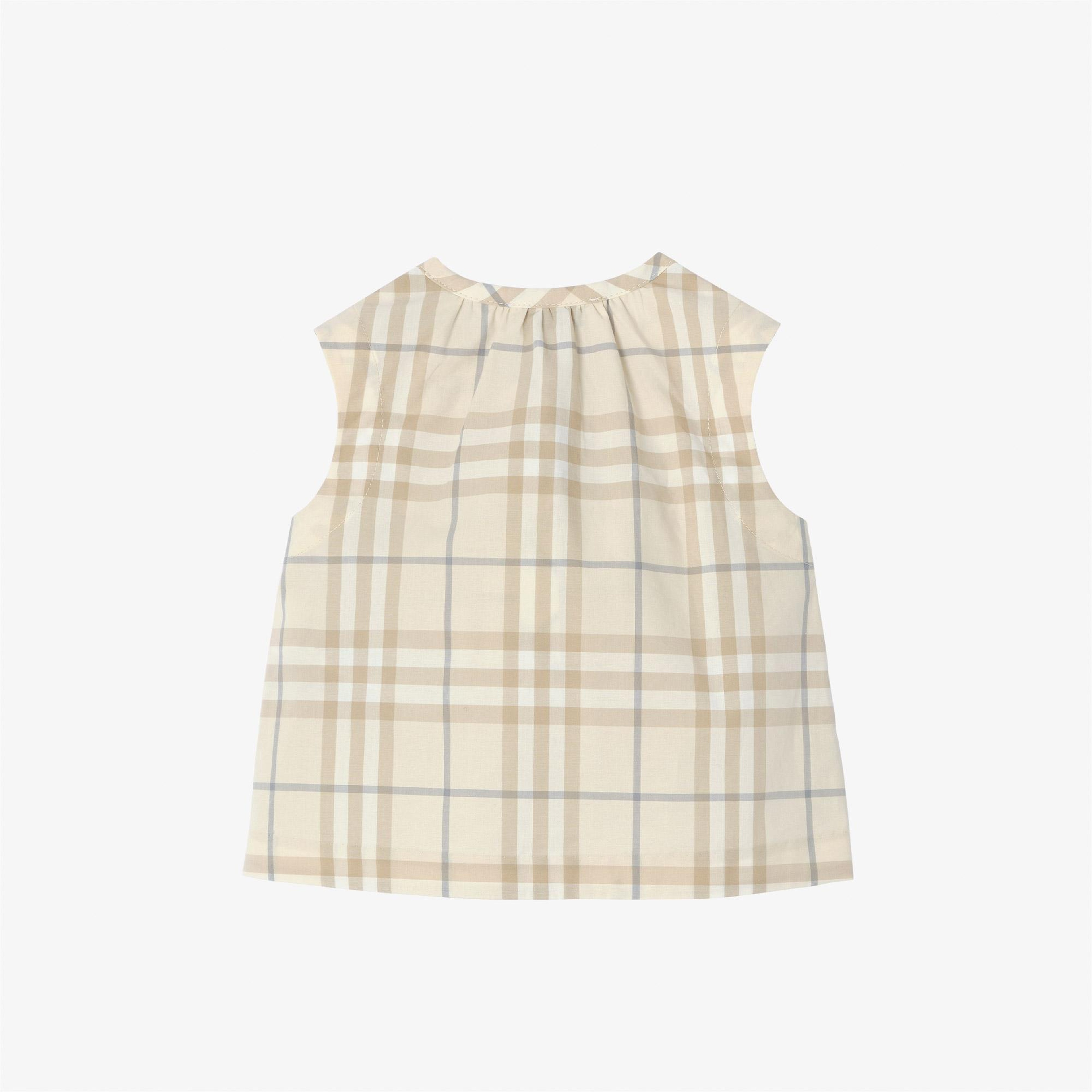 Burberry Check Hailey Çocuk Krem Gömlek