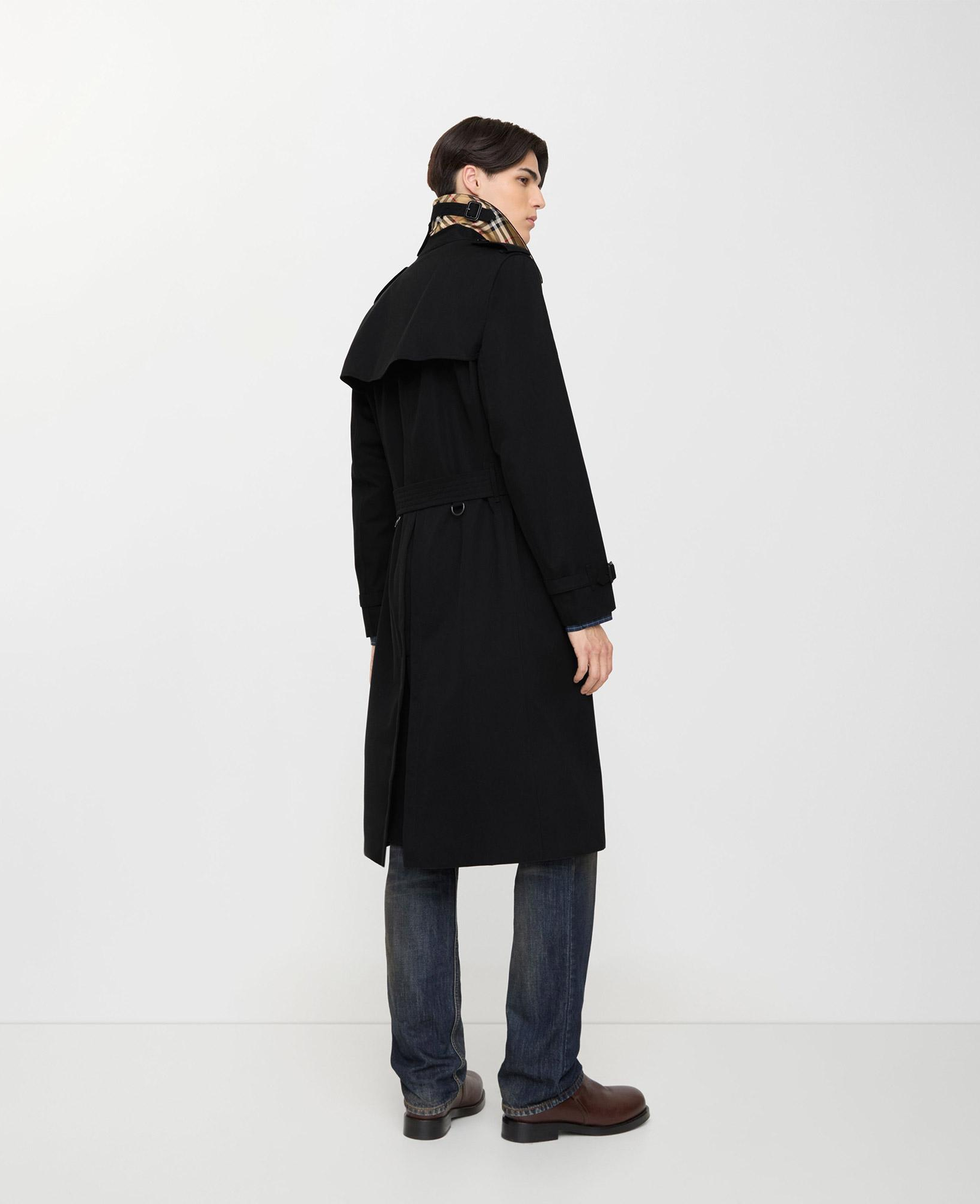 Burberry Long Kensington Heritage Erkek Siyah Trençkot