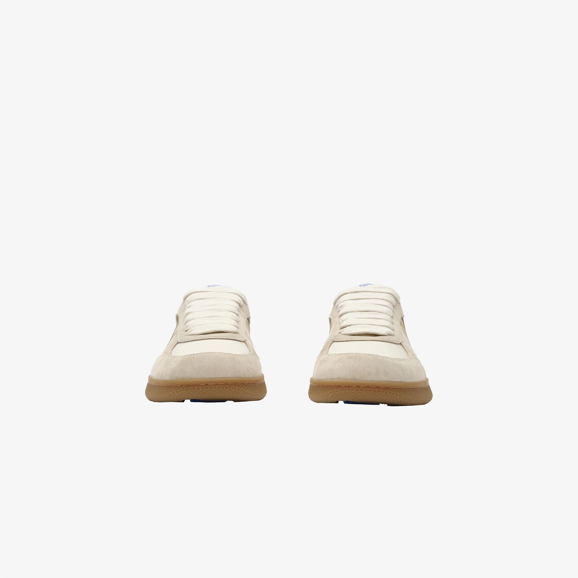 Burberry New Terrace Mix Erkek Krem Sneaker