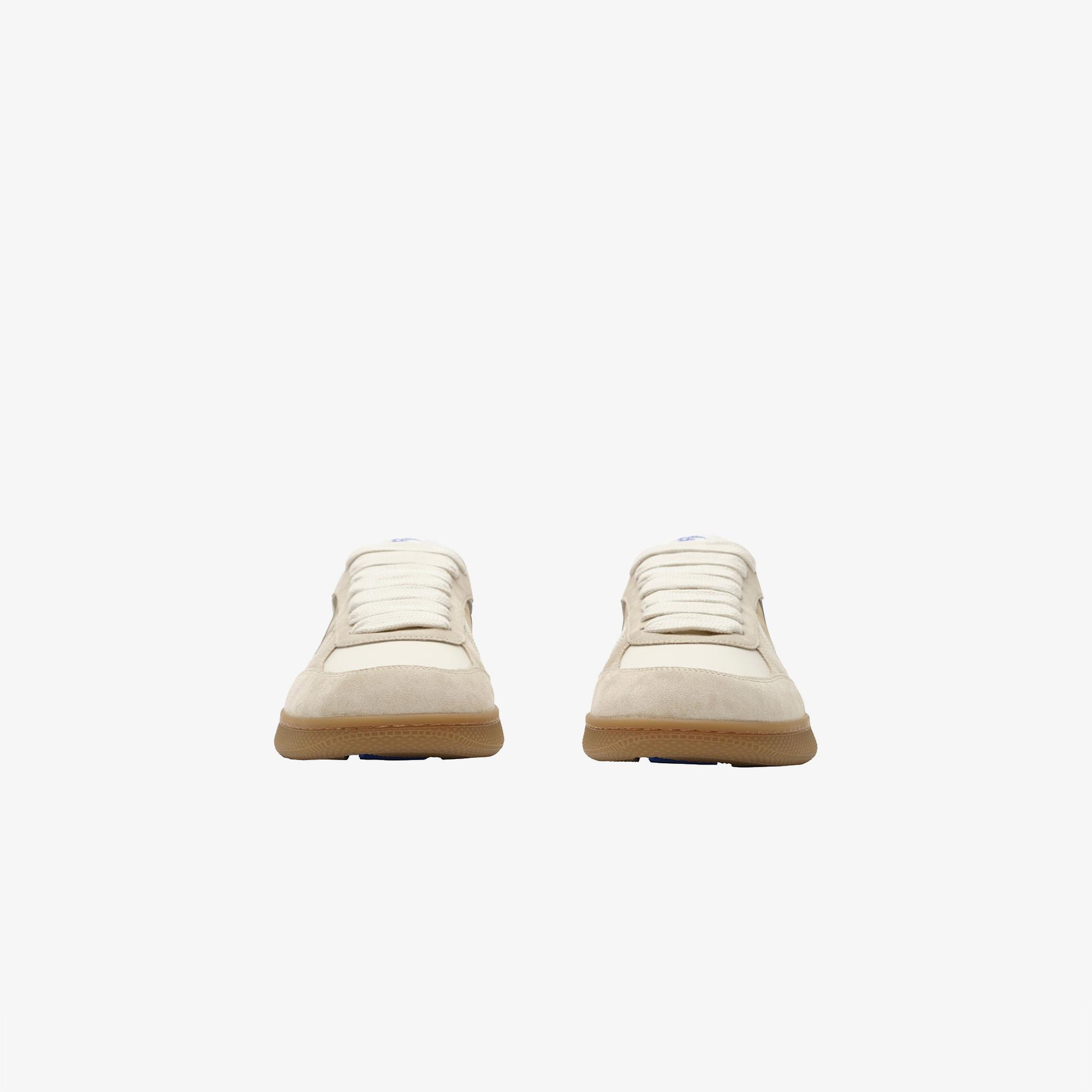 Burberry New Terrace Mix Erkek Krem Sneaker