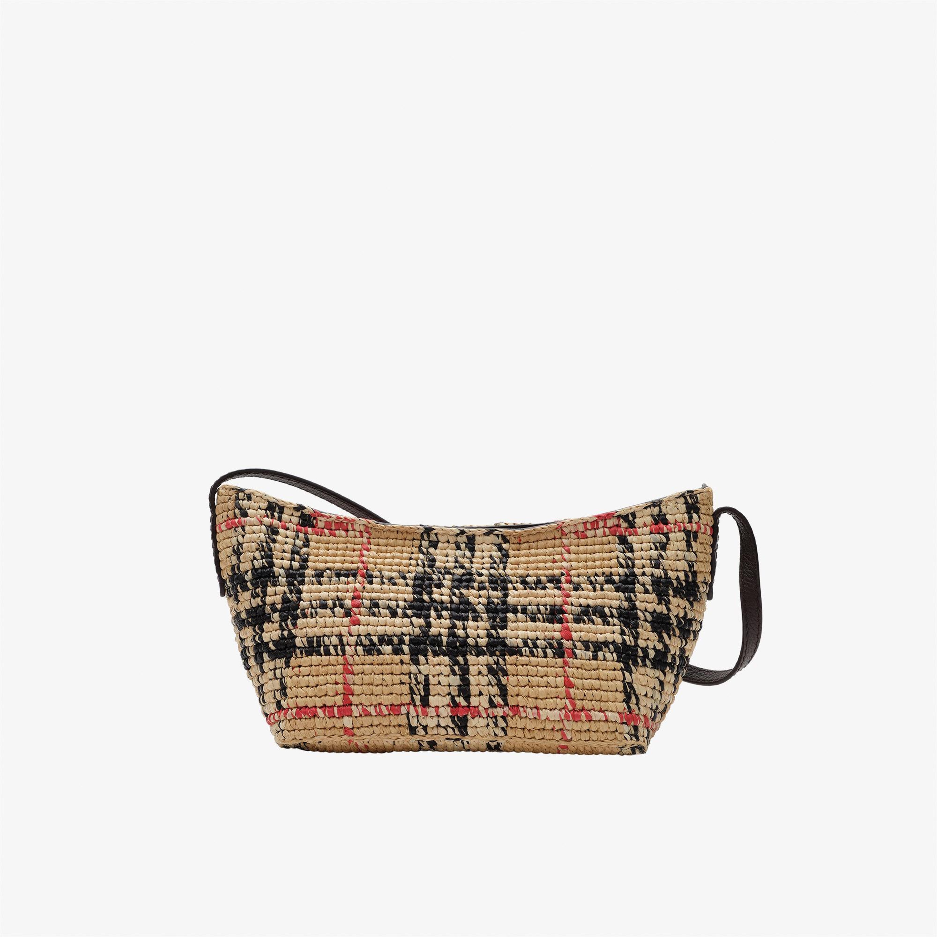Burberry Margate Baguette Raf Kadın Bej Omuz Çantası