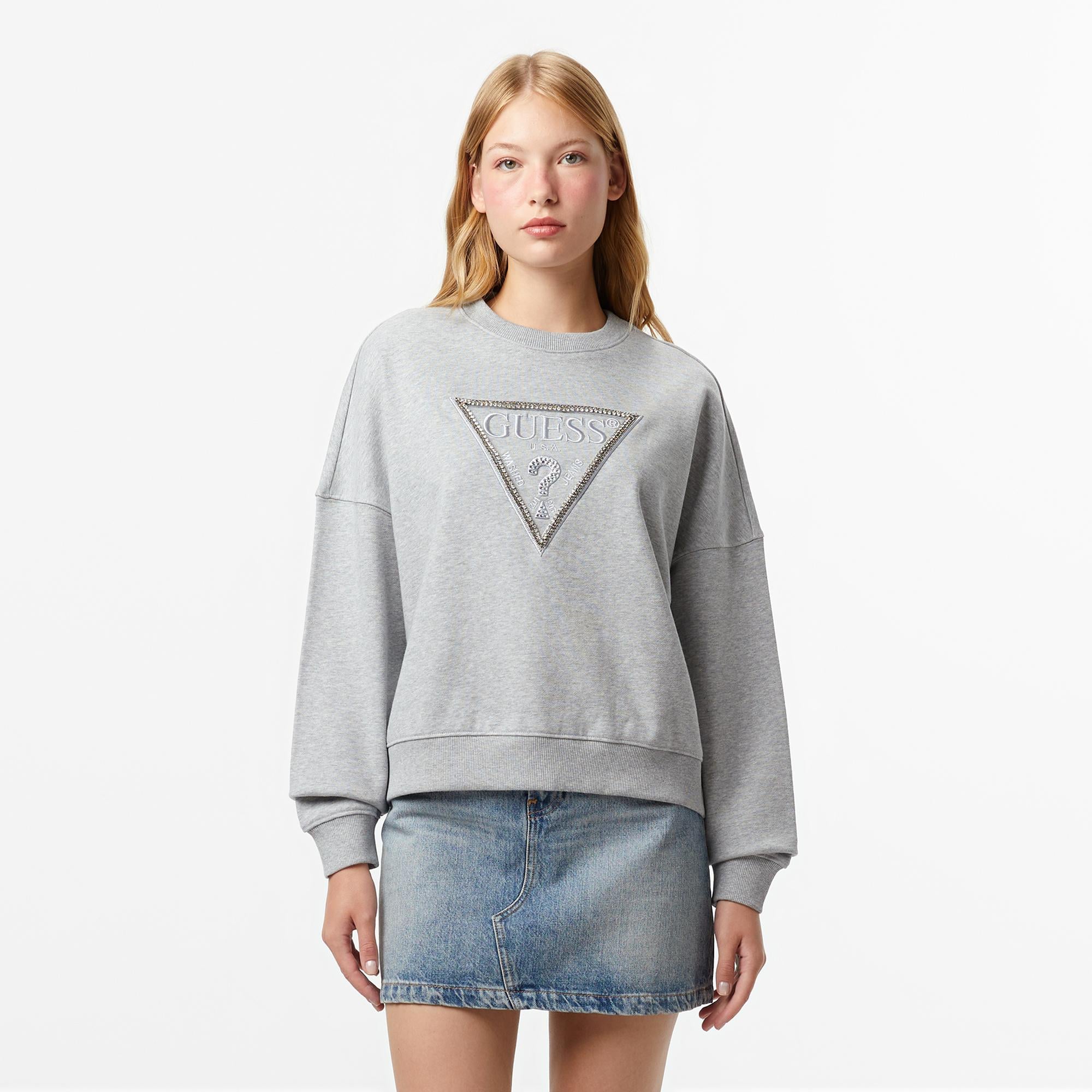 Guess Rachele Kadın Gri Sweatshirt