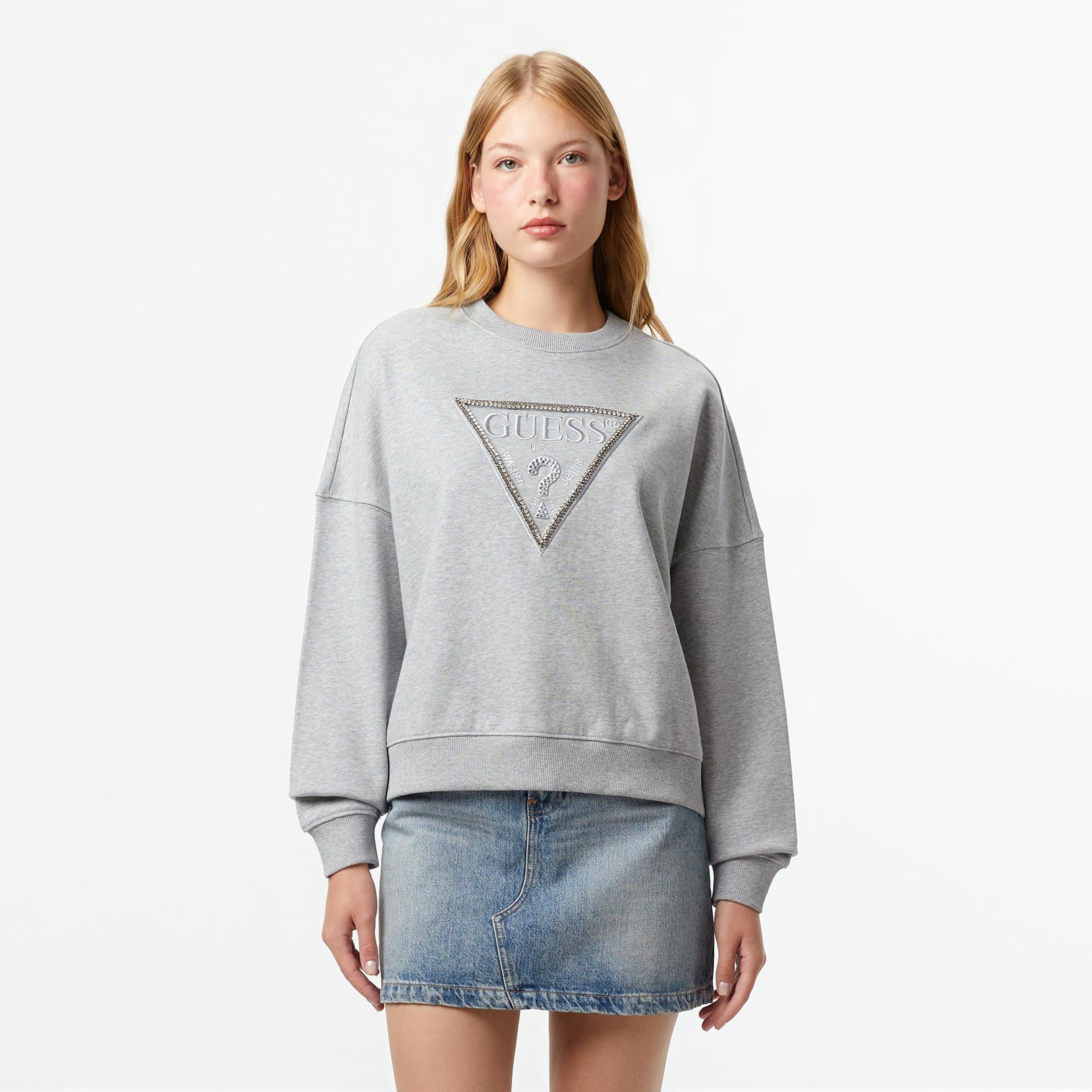 Guess Rachele Kadın Gri Sweatshirt