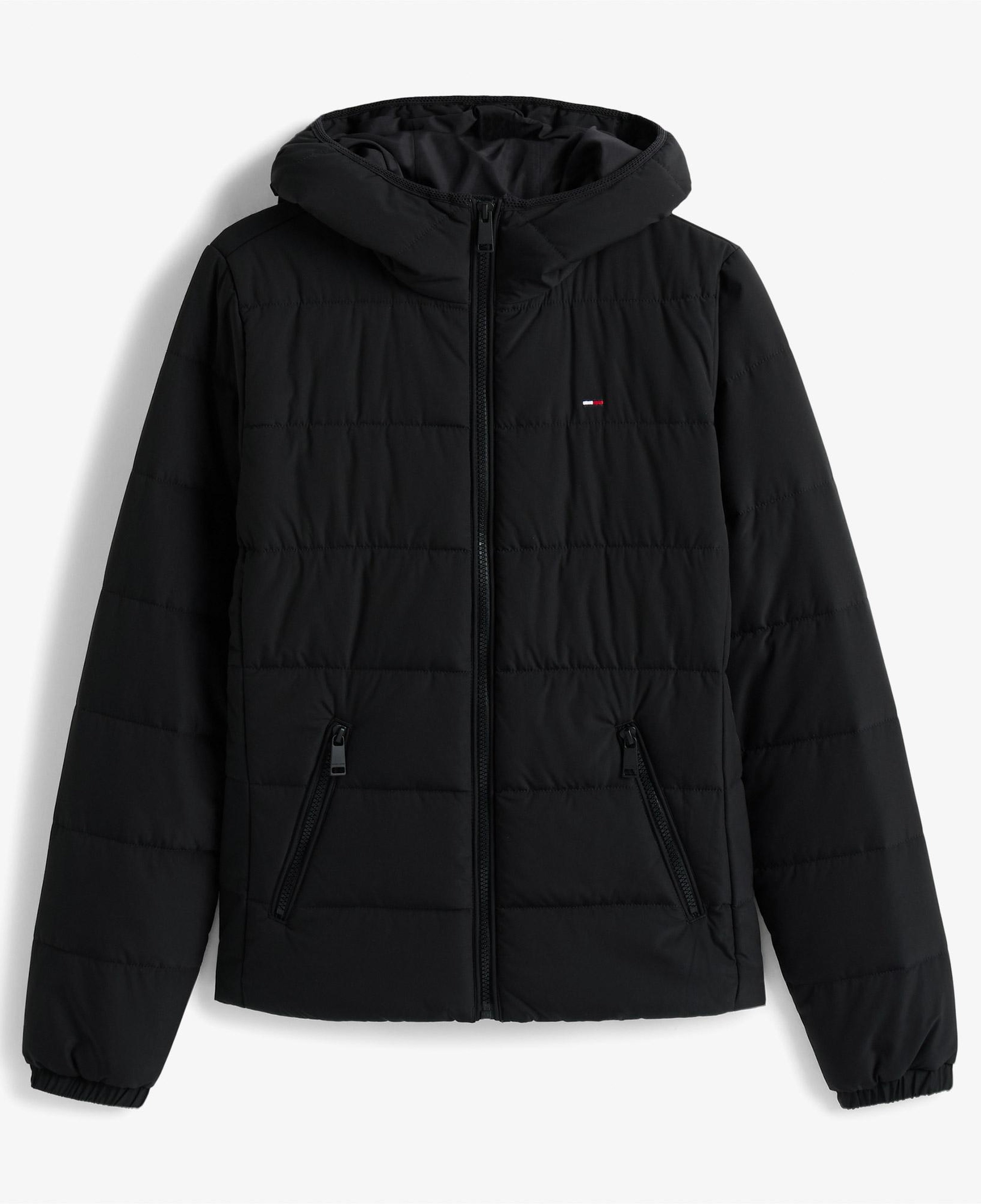 Tommy Jeans Slim Padded Kadın Siyah Puffer Mont