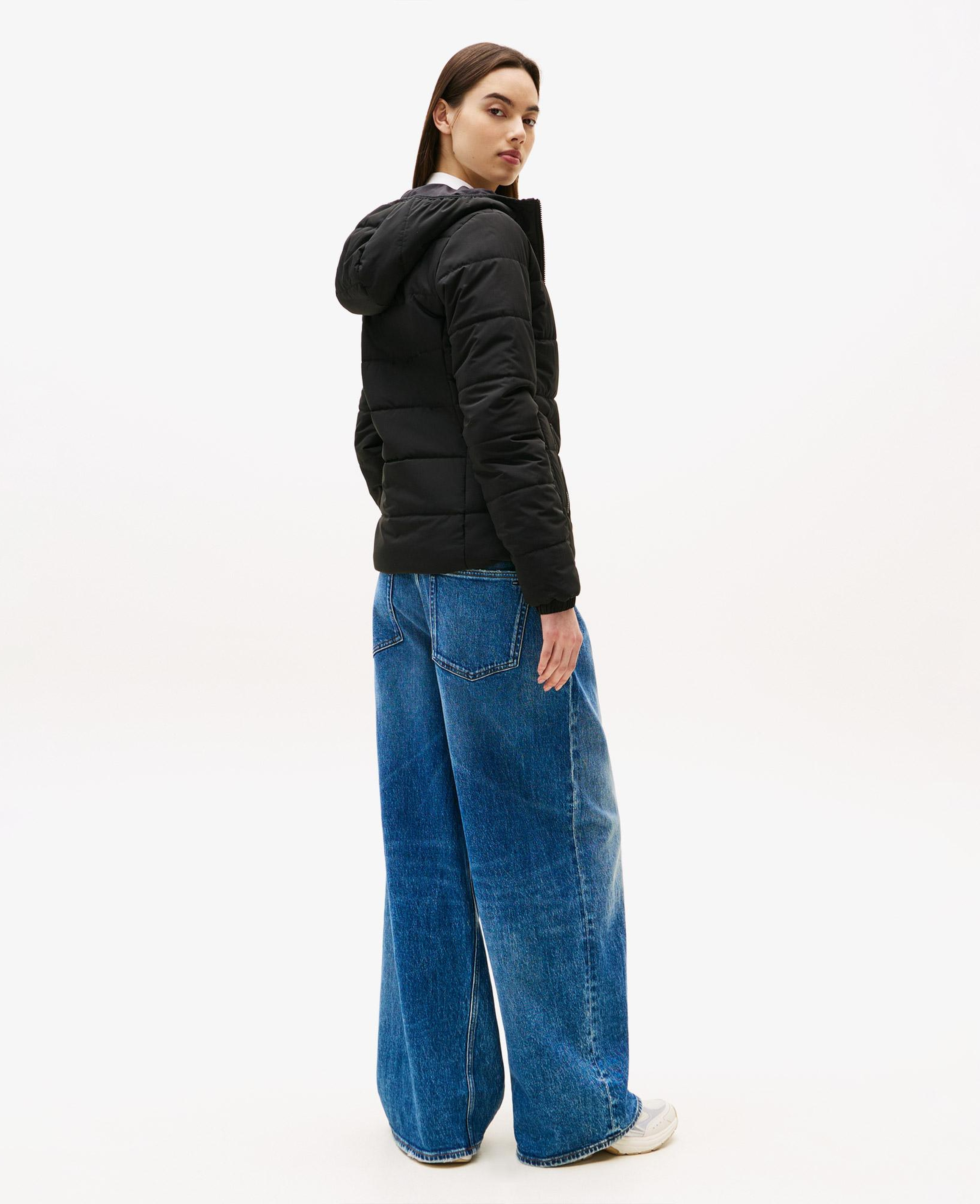 Tommy Jeans Slim Padded Kadın Siyah Puffer Mont