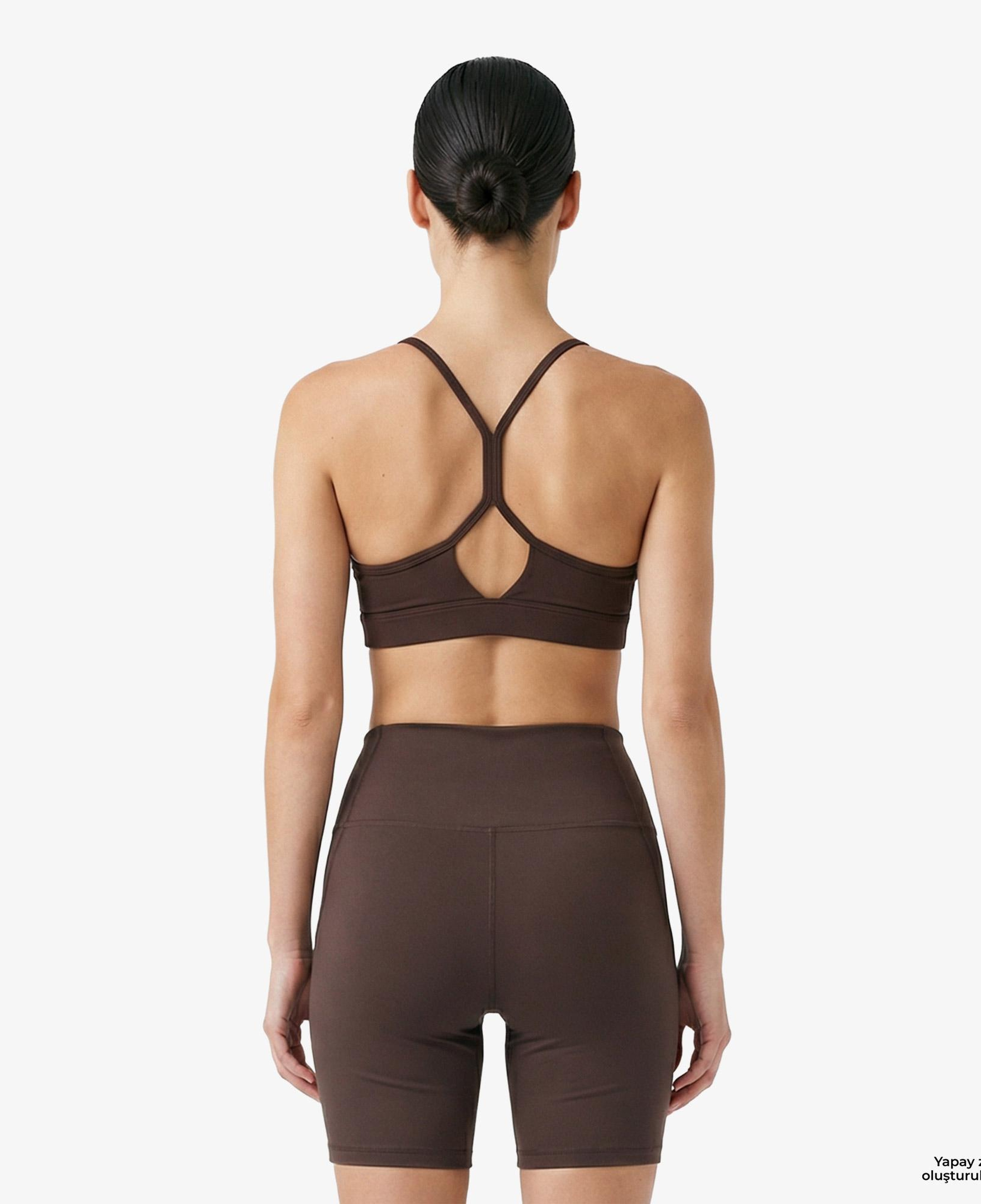 New Balance Essential Yoga Bra Kadın Kahverengi Bra